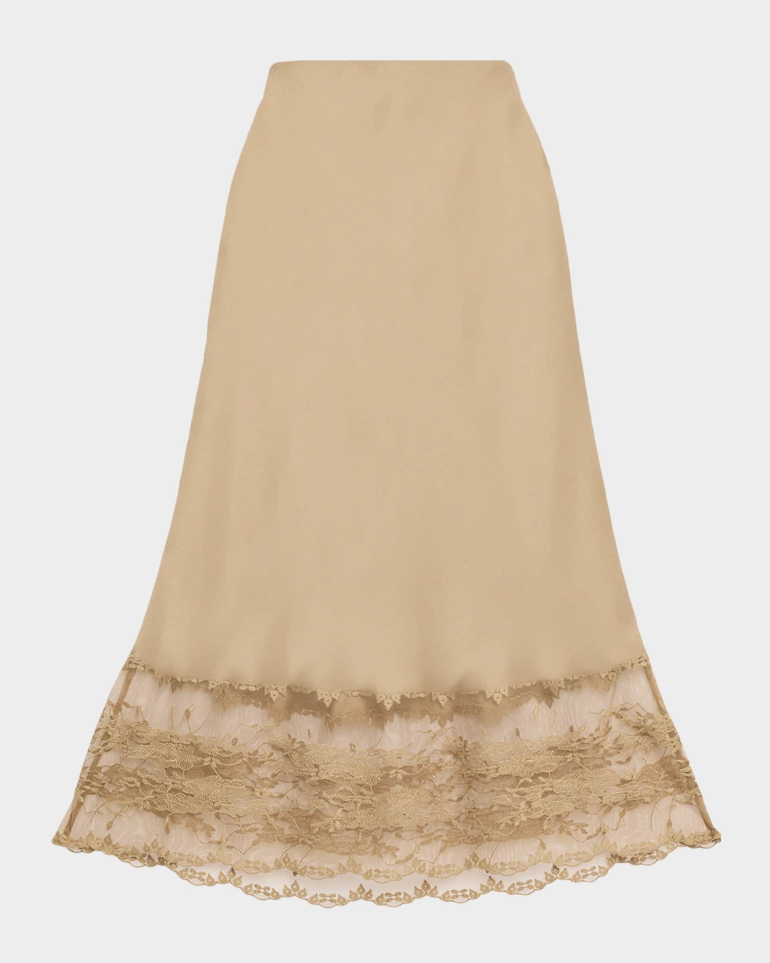 Blake Satin Lace Slip Skirt 0