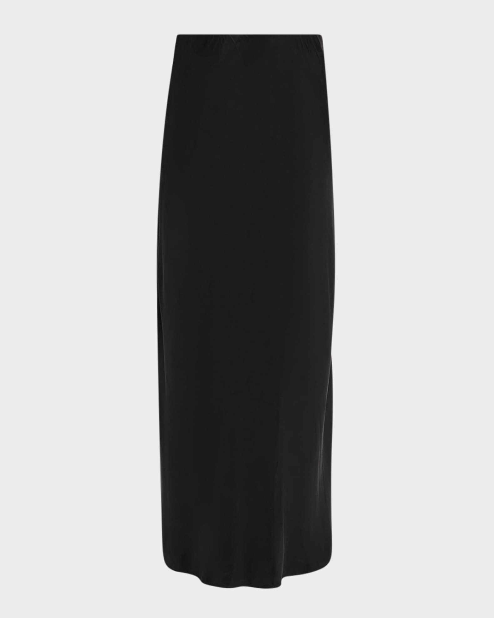 Barbara Straight Satin Maxi Skirt 0