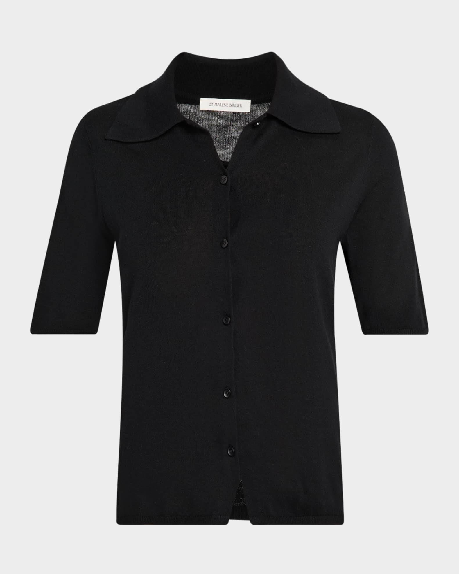 Dotta Knit Wool-Silk Blouse 0