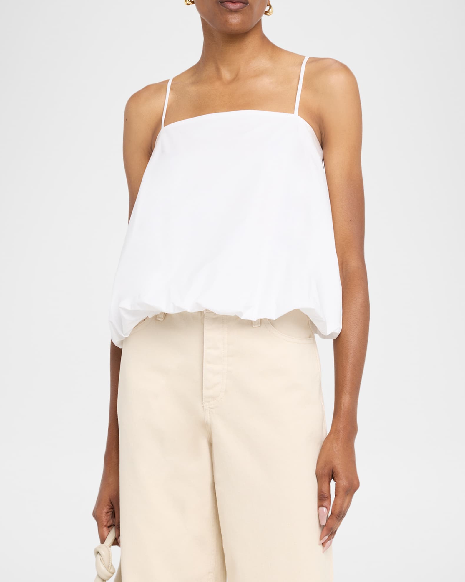 トップス maa By Malene Birger Mia Sleeveless Cotton Bubble Top | Neiman