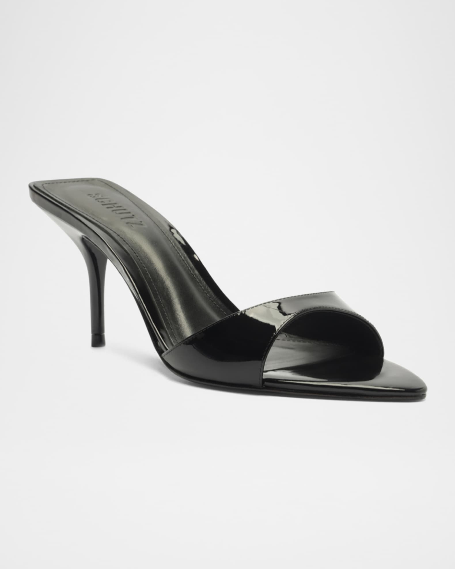 Elodie Patent Stiletto Mule Sandals 1