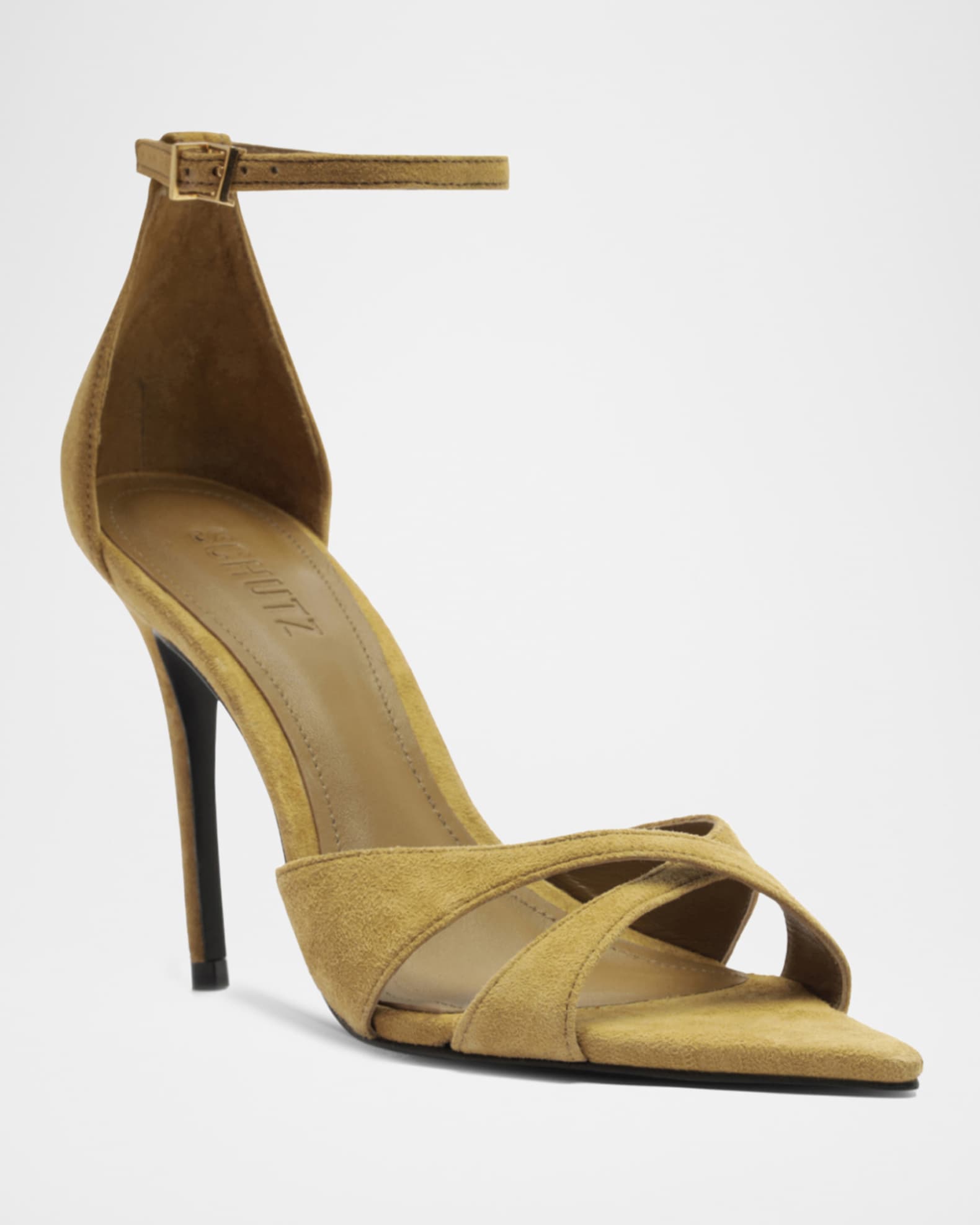 Hilda Leaf Suede Stiletto Sandals 1