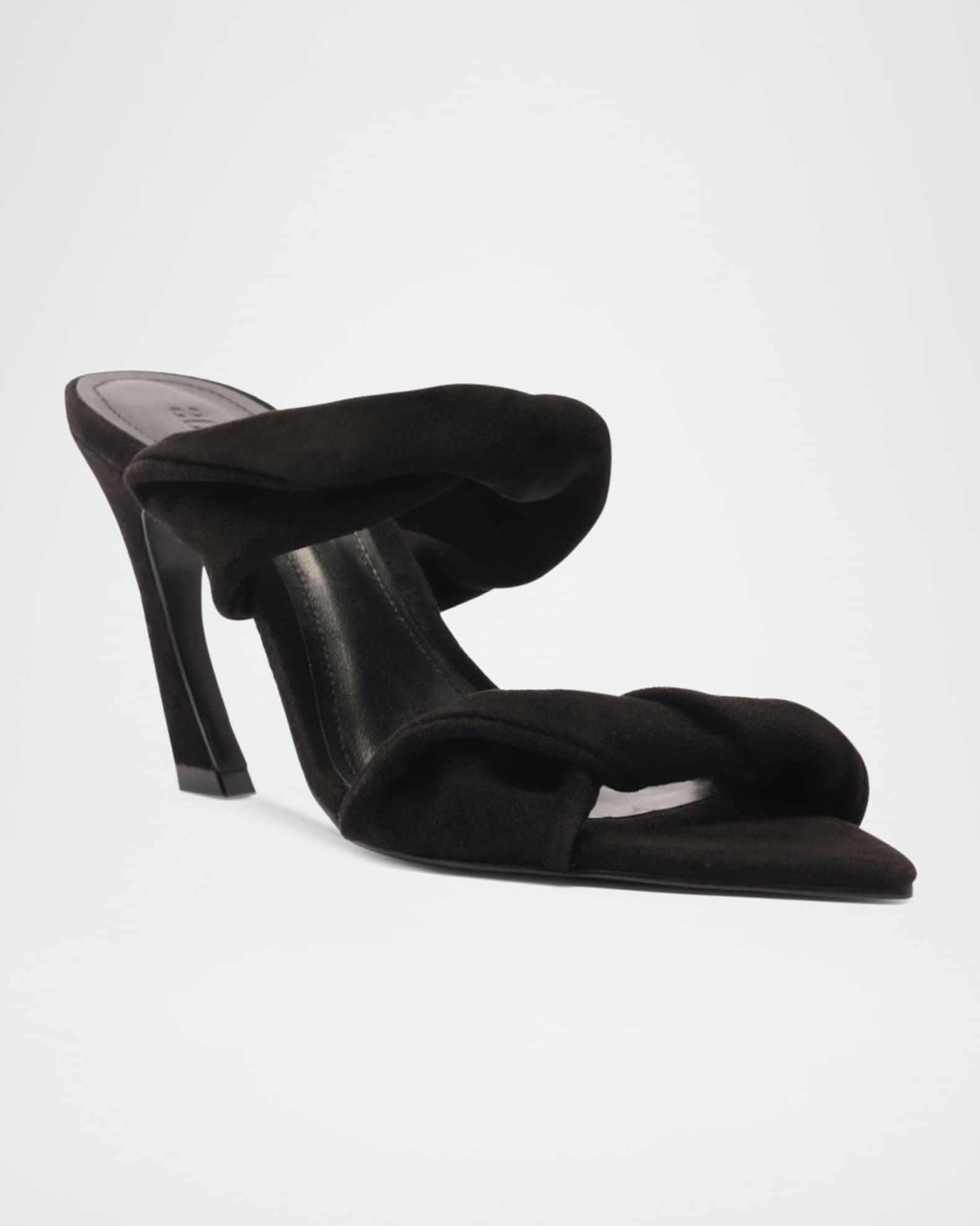 Meline Suede Twisted Dual-Band Mule Sandals 1
