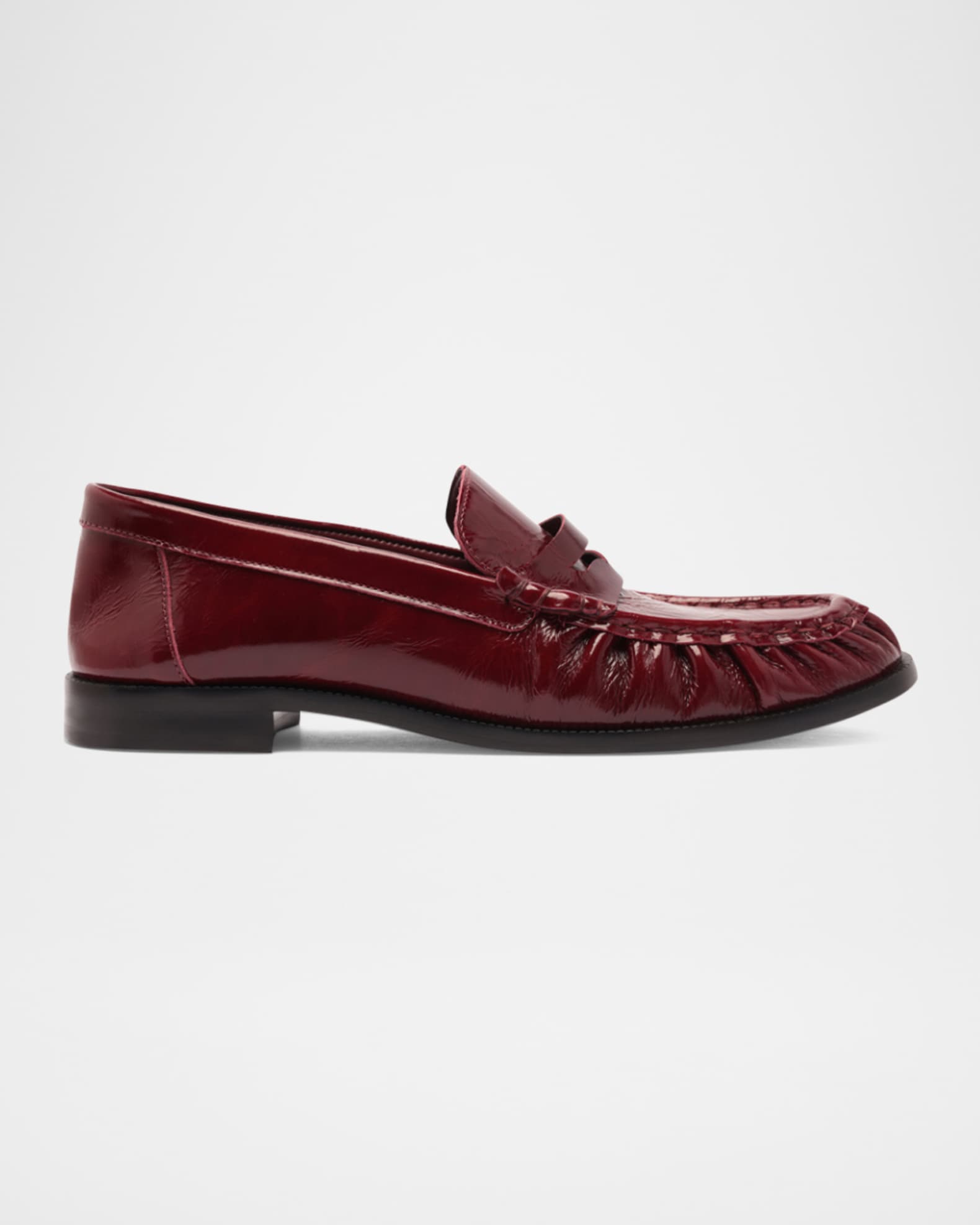Tyche Shiny Leather Penny Loafers 0