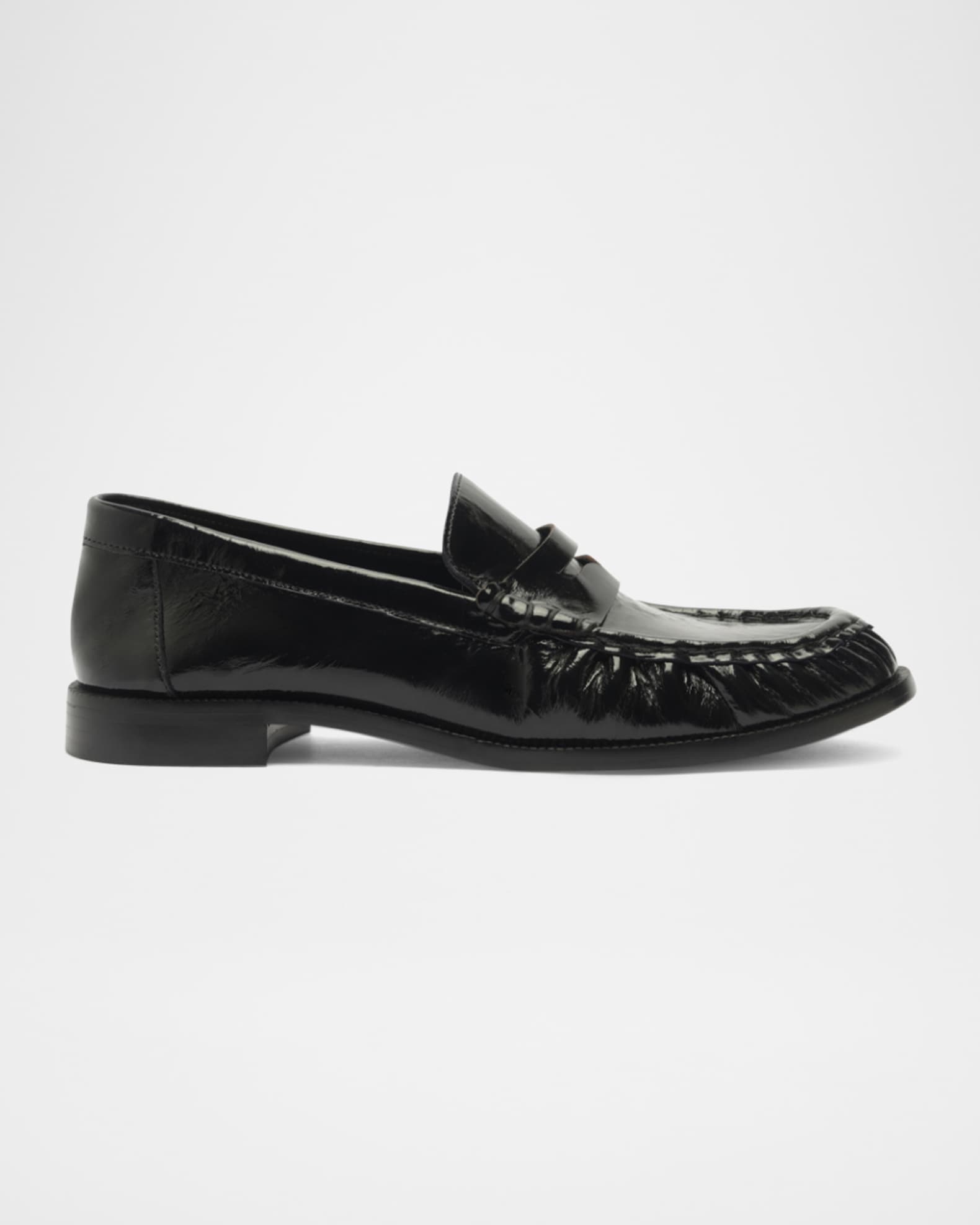 Tyche Shiny Leather Penny Loafers 0
