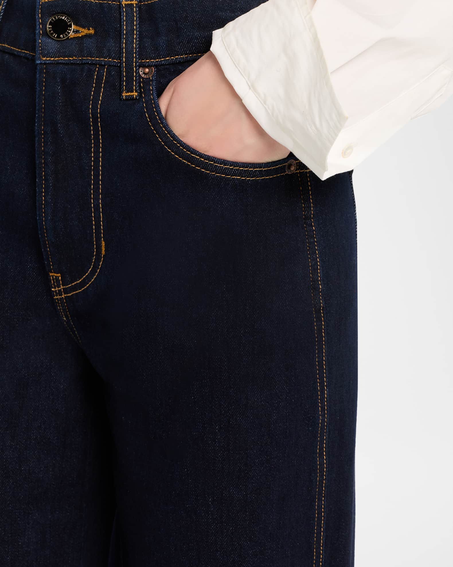 Kasey Wide Leg Jean in Washed Onyx