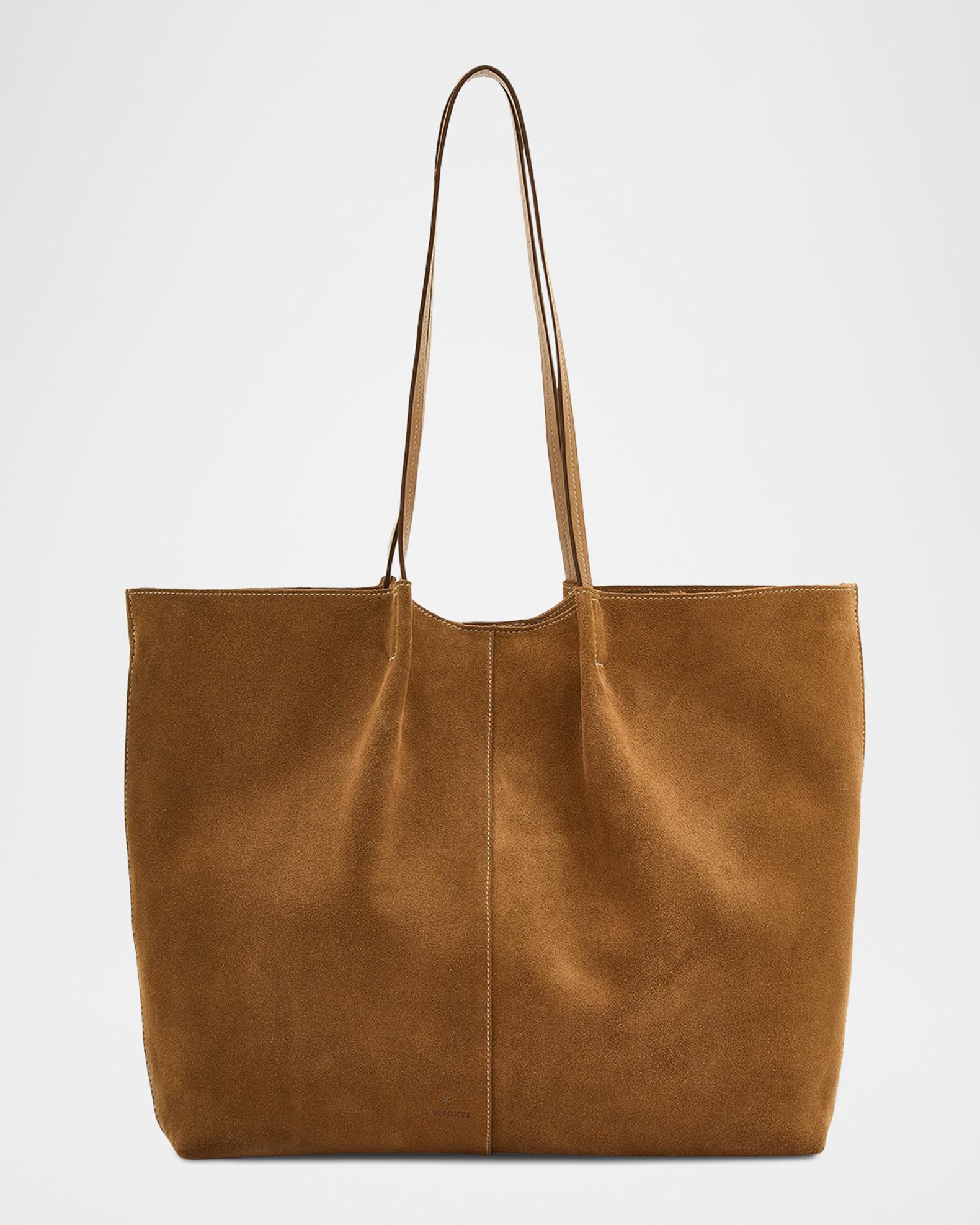 Il Bisonte Nina Pleated Suede Tote Bag | Neiman Marcus