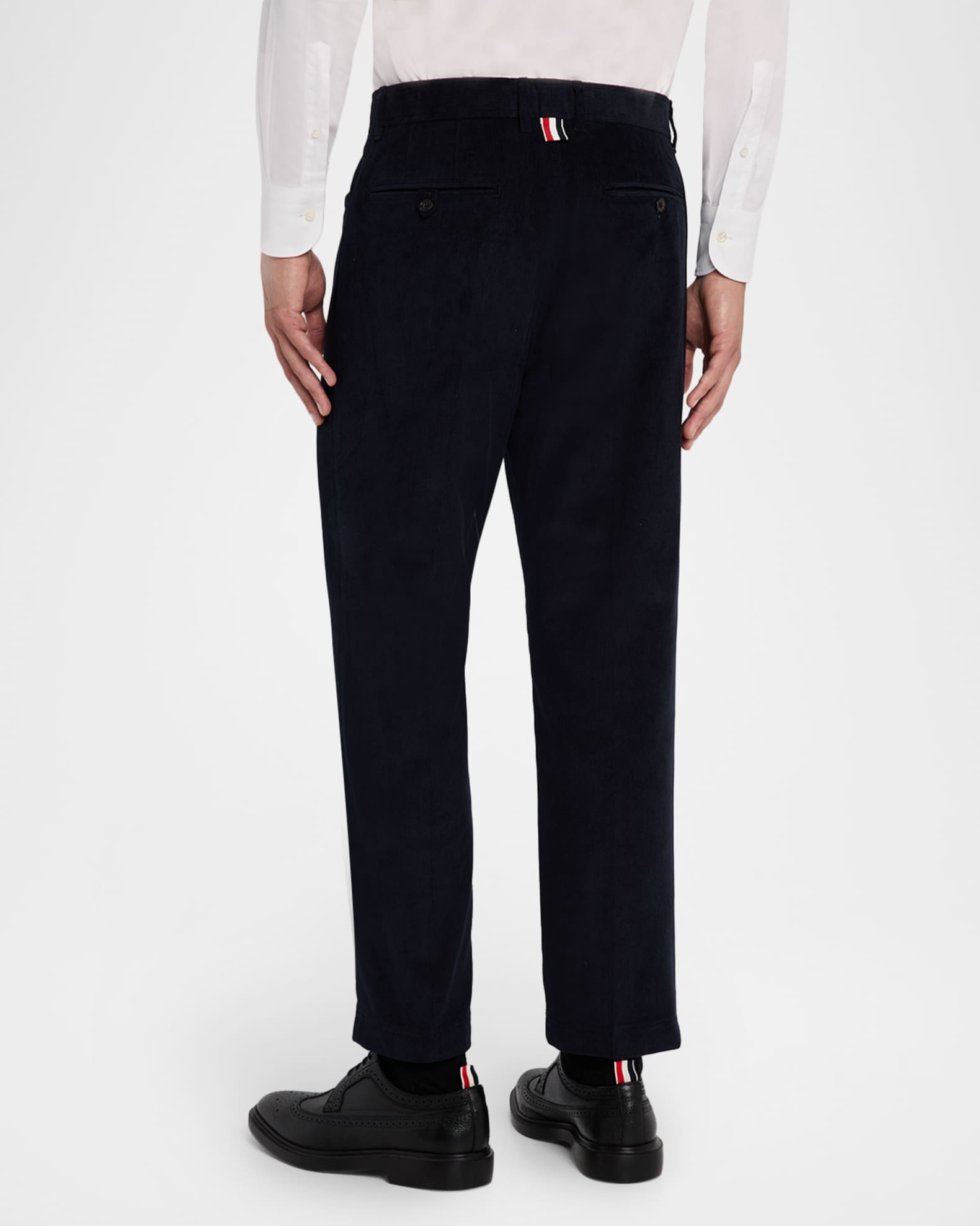 Thom Browne Men's Tapered Corduroy Chino Pants | Neiman Marcus