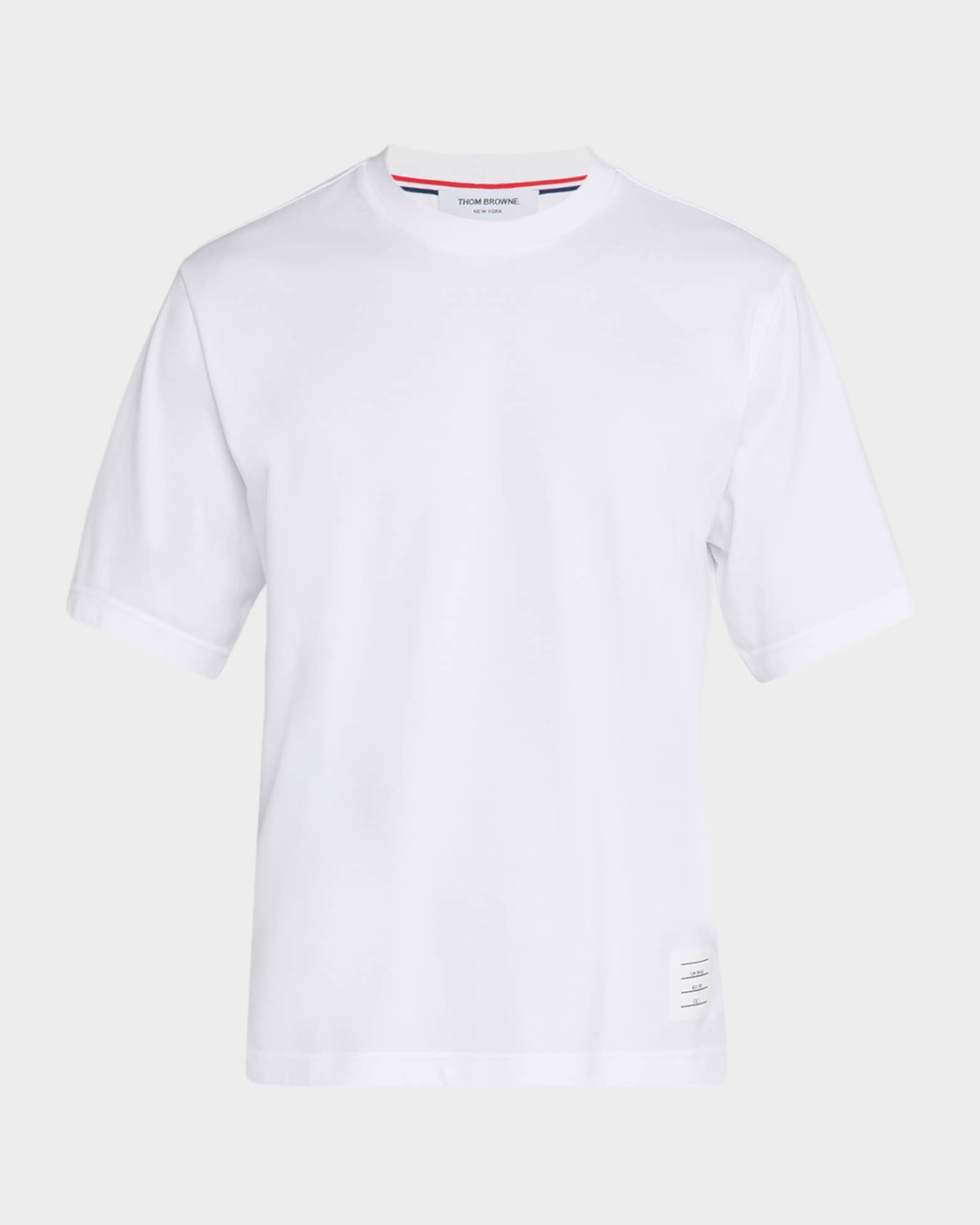 Men's Cotton Stripe-Trim Crewneck T-Shirt 0