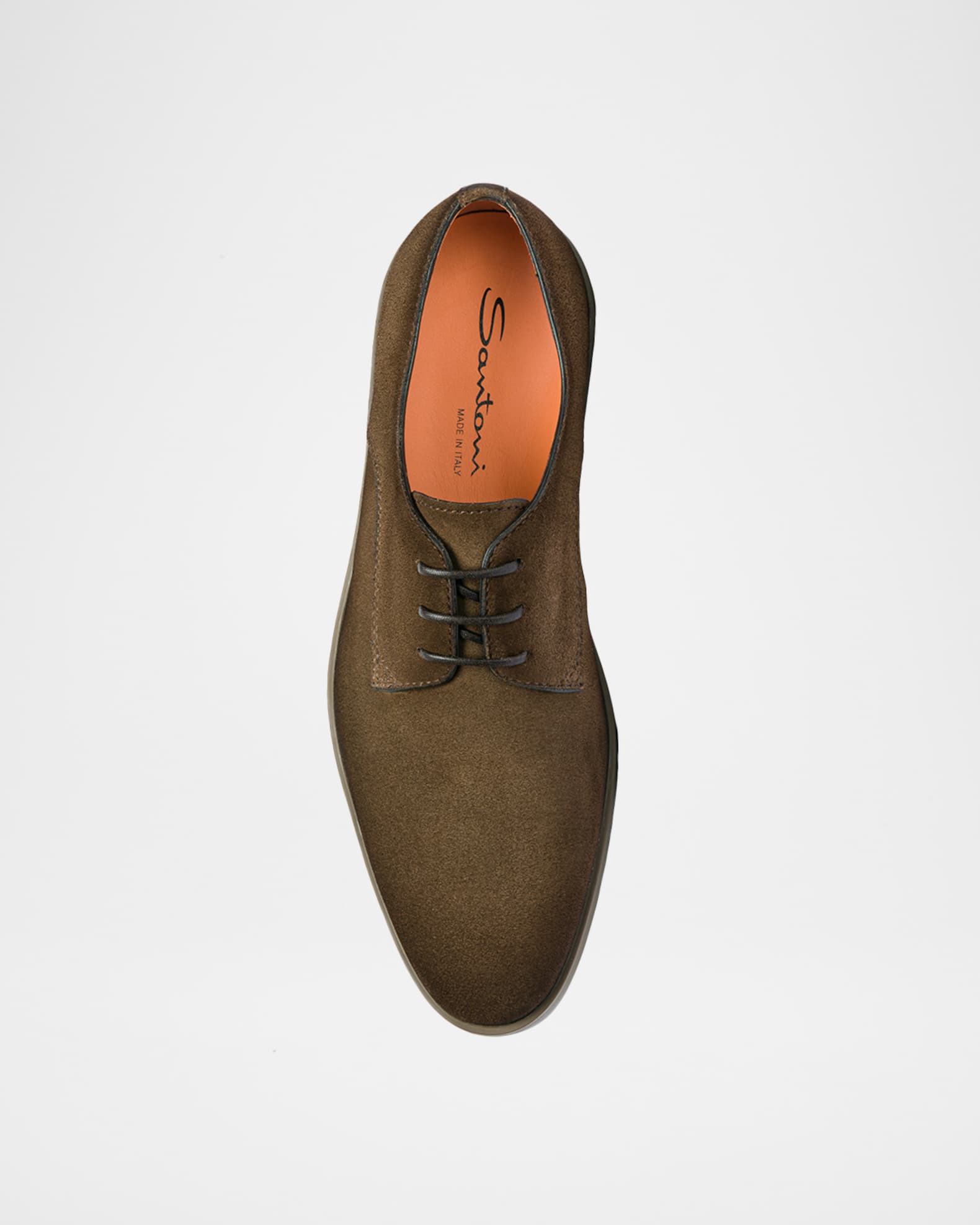Santoni Men's Dilate Suede Rubber-Sole Derby Shoes | Neiman Marcus