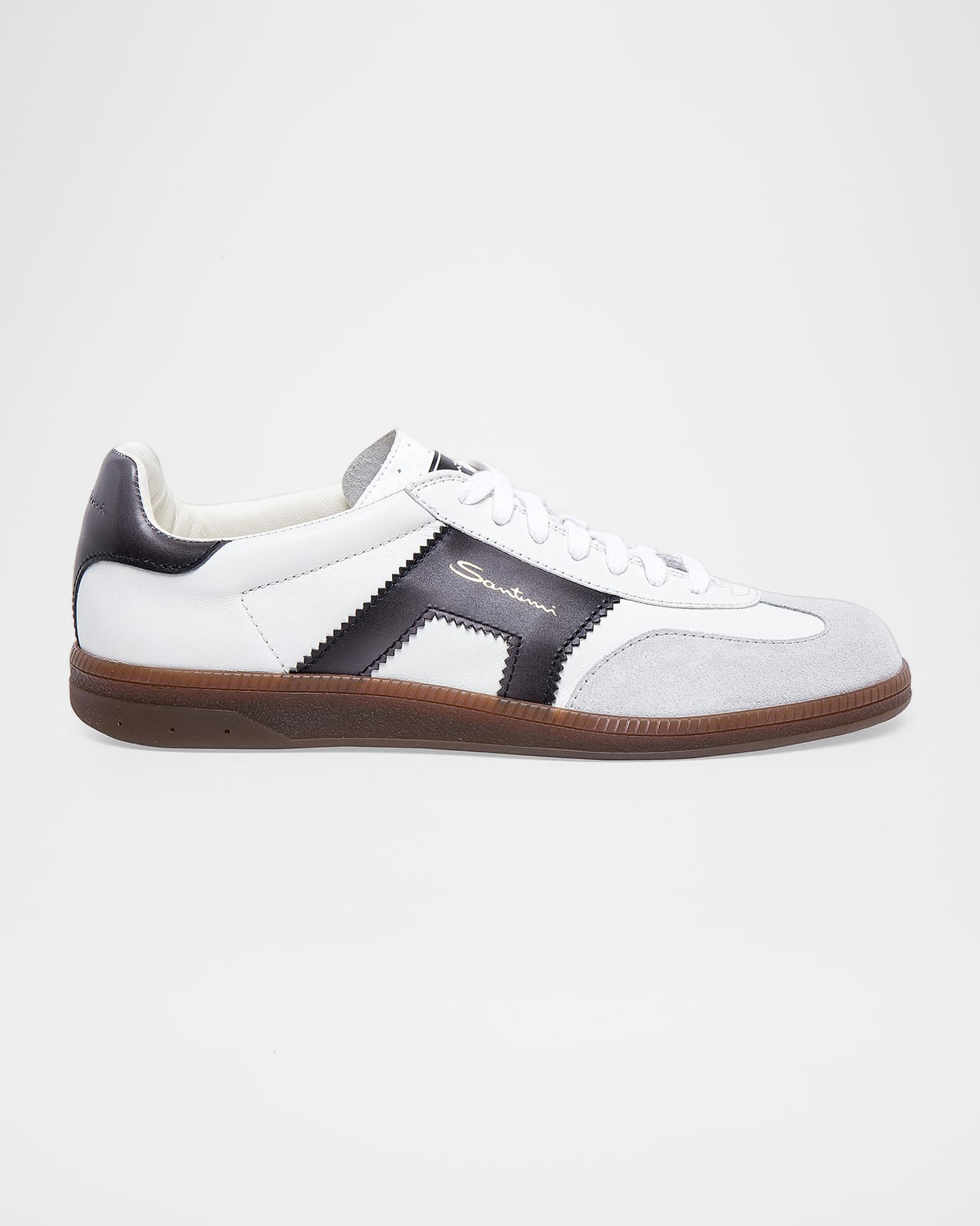 Santoni Men's DBS Oly Leather & Suede Sneakers | Neiman Marcus