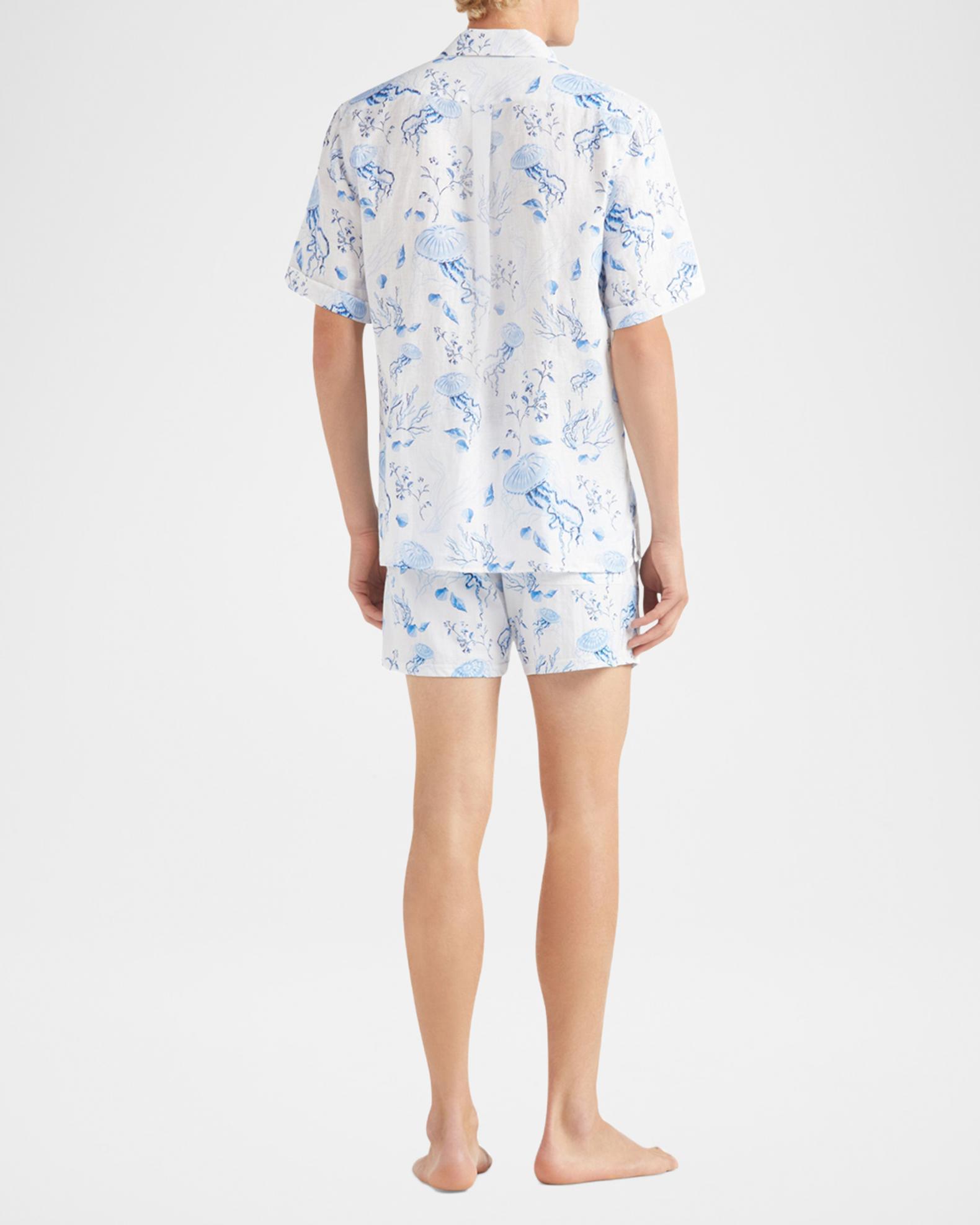 Vilebrequin Men's Linen Medusa Shells Camp Shirt | Neiman Marcus