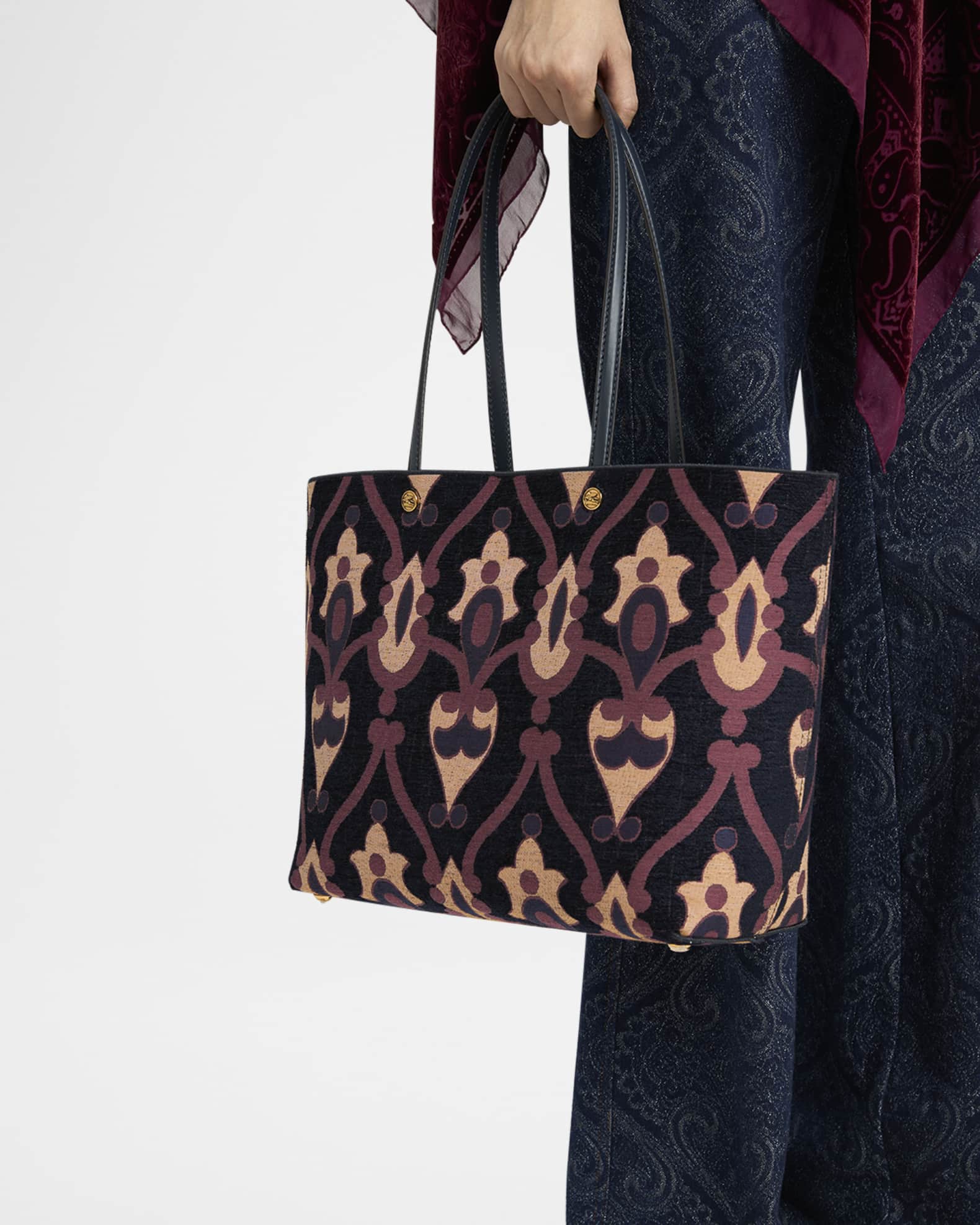 ETRO｜TOTEBAGS (WP1B0001AU022 N0000) Essential Large canvas tote bag in white - Etro | Mytheresa