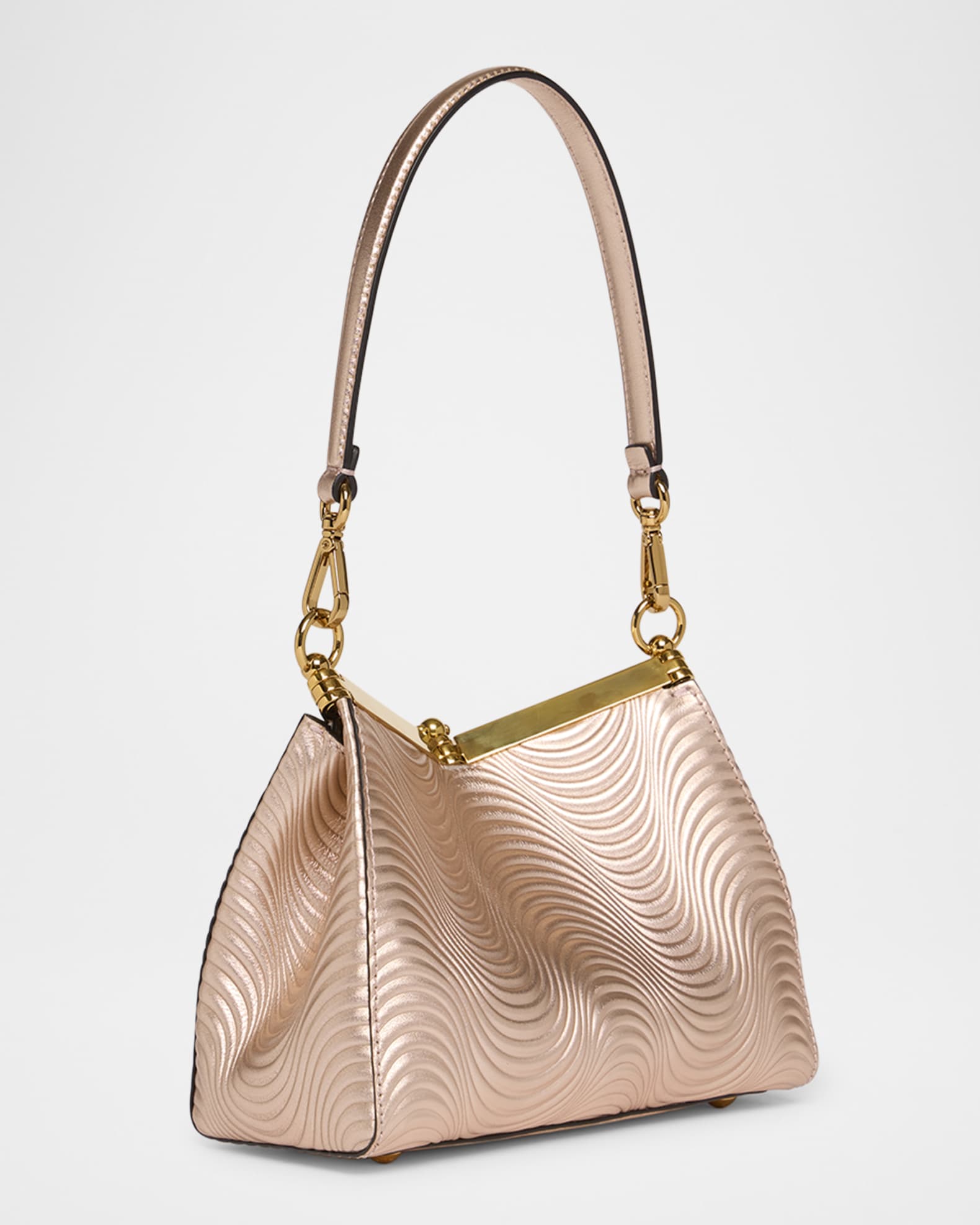 ショルダーバッグ・ポシェット Etro Wavy Calf Leather Shoulder Bag Etro Vela Wavy Laminated Leather Shoulder Bag | Neiman Marcus