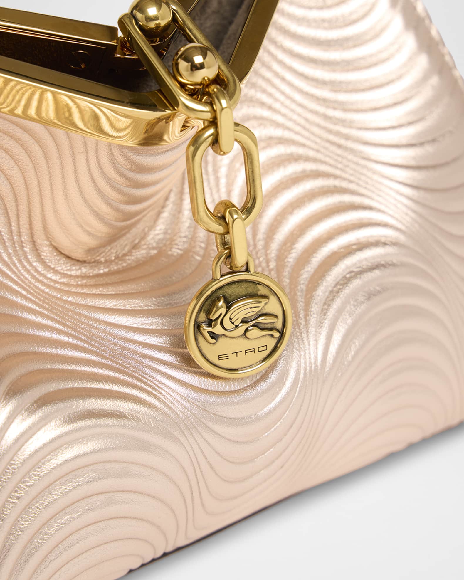 ショルダーバッグ・ポシェット Etro Wavy Calf Leather Shoulder Bag Etro Vela Wavy Laminated Leather Shoulder Bag | Neiman Marcus