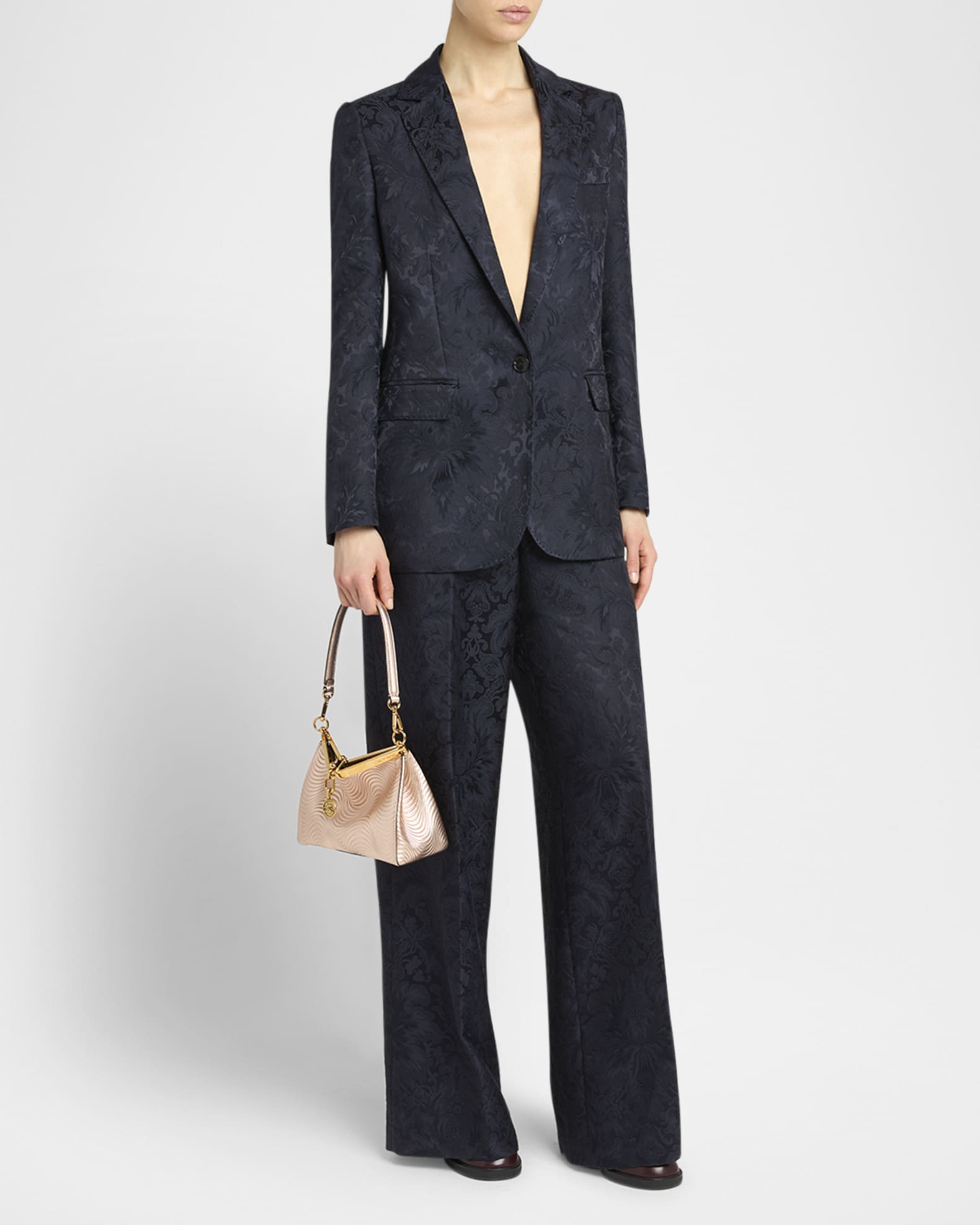 ショルダーバッグ・ポシェット Etro Wavy Calf Leather Shoulder Bag Etro Vela Wavy Laminated Leather Shoulder Bag | Neiman Marcus