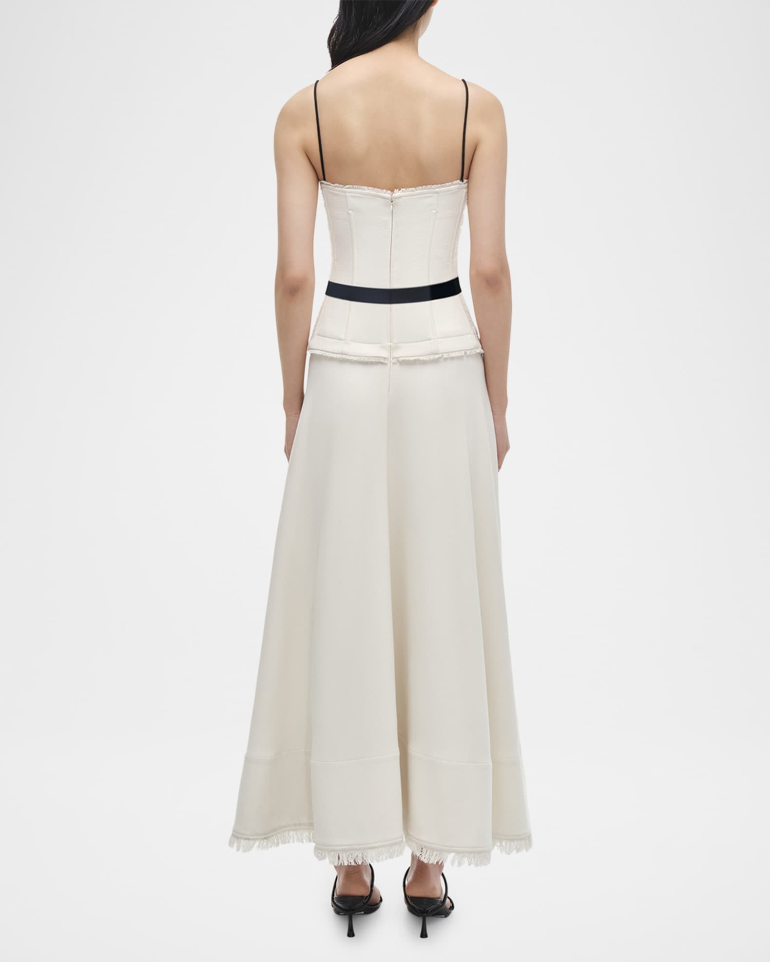tailored dress midi Tailored Belted Midi Dress