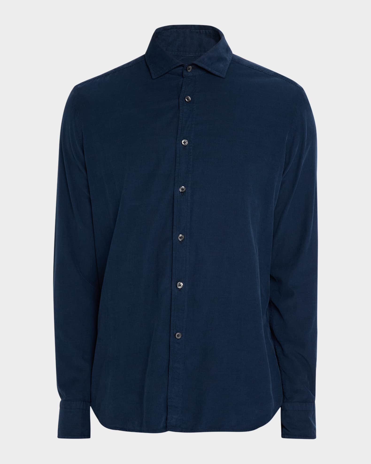 Men's Cotton Corduroy Button-Down Shirt 0