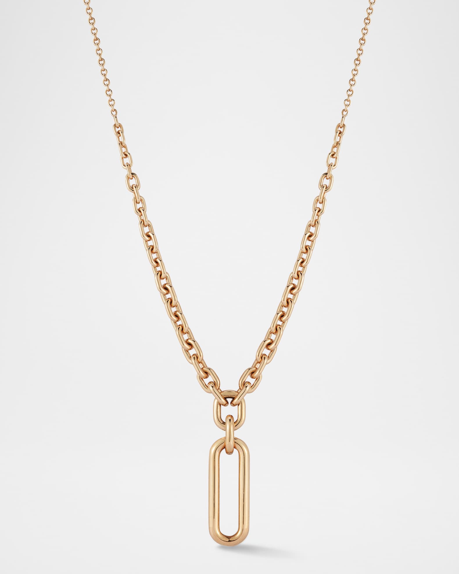 Morrell Graduated Link Necklace with Elongated Diamond Link 1