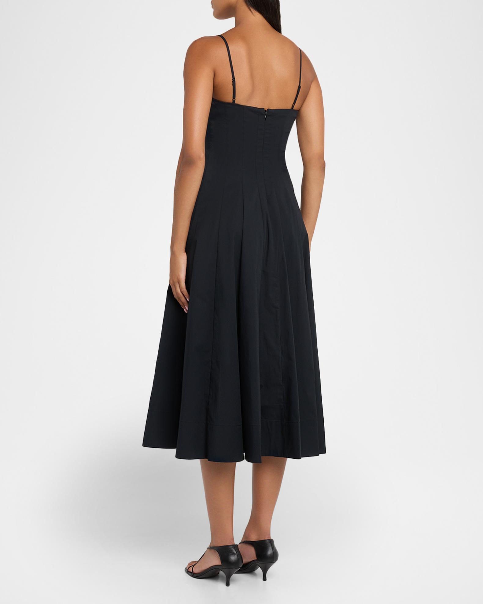 staud wylie striped midi dress STAUD Wylie Midi Dress | Brown