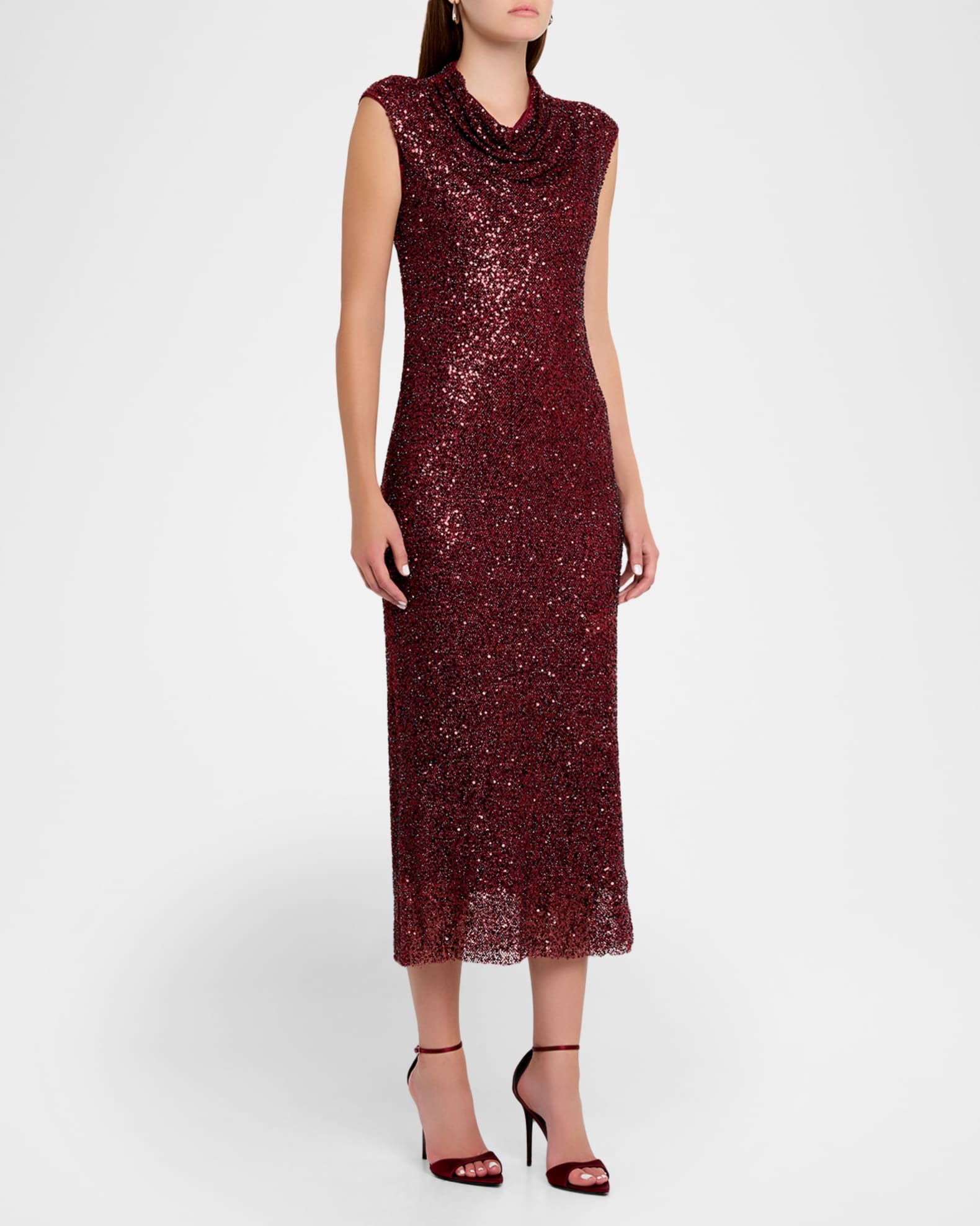 red dress formal midi Midi and Short Wedding Dress Formal Gown with Pocket Custom Color / 8