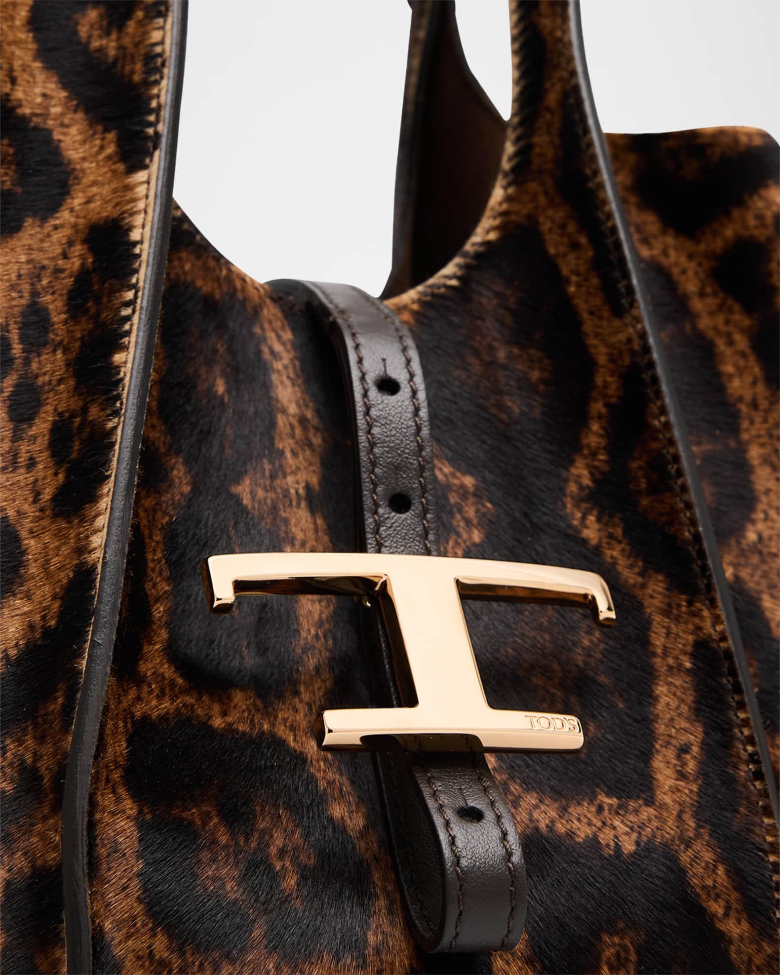 Tod's Animal-Print Calf Hair Shopping Tote Bag | Neiman Marcus