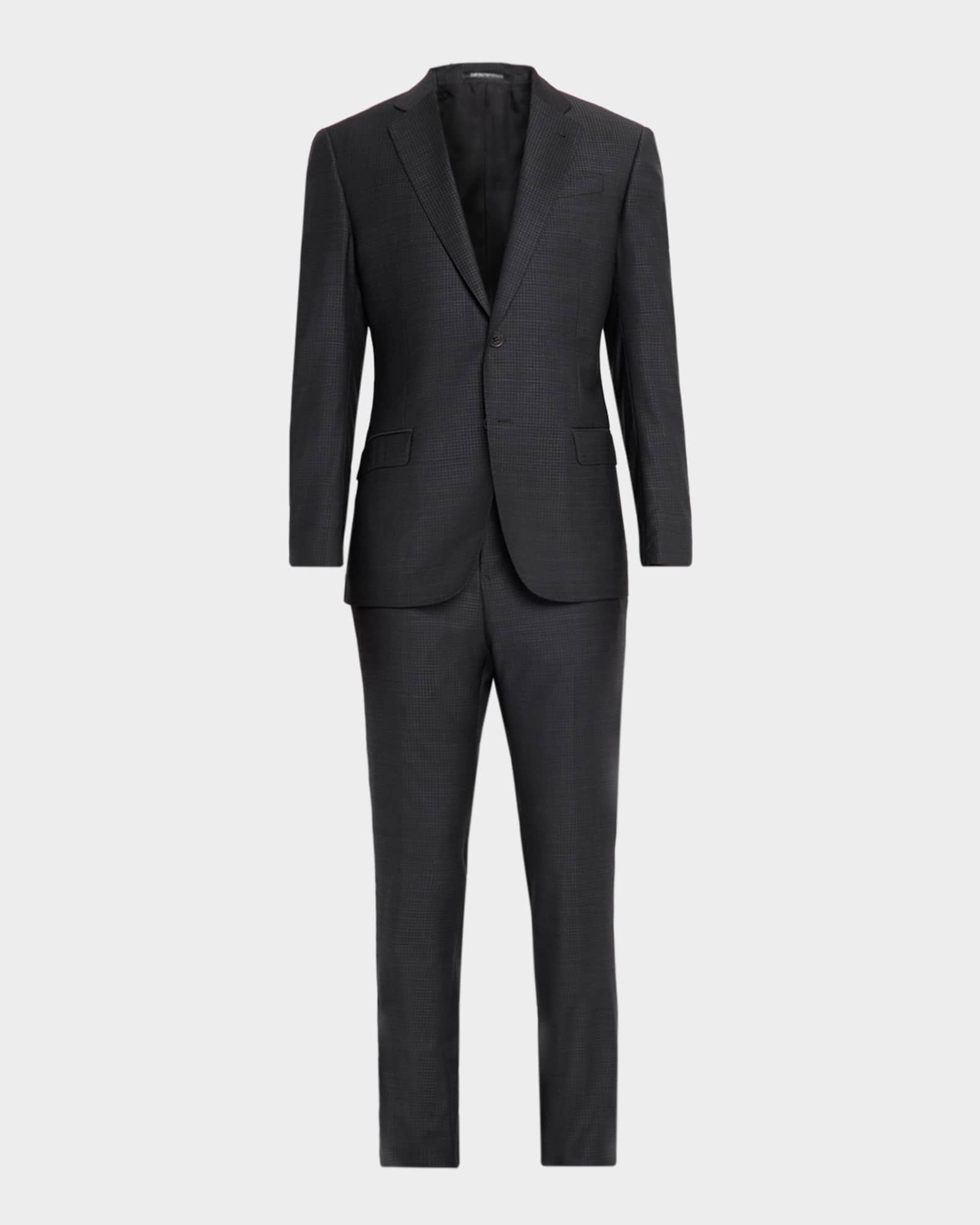 Emporio Armani Men's G Line Virgin Wool Micro-Box Suit | Neiman Marcus