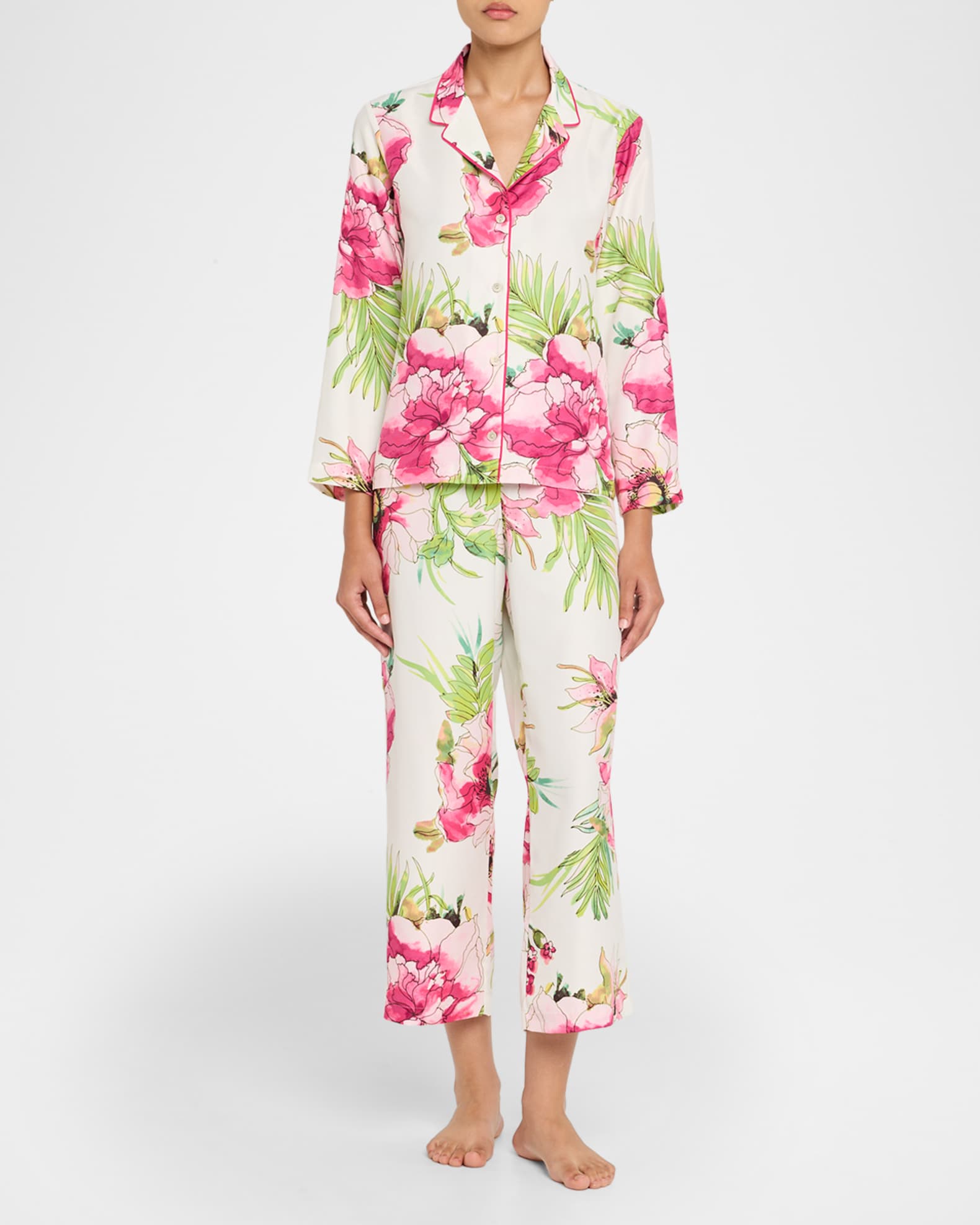 Sonomi Cropped Floral-Print Pajama Set 1