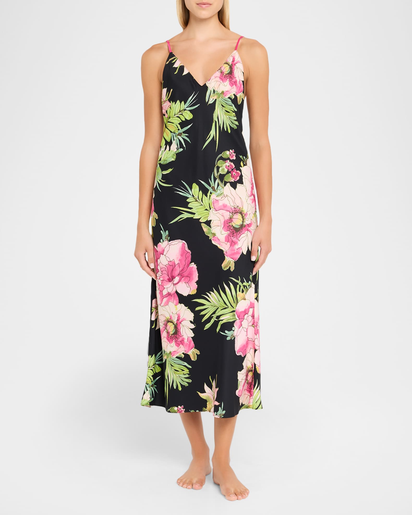 Sonomi Backless Floral-Print Nightgown 1