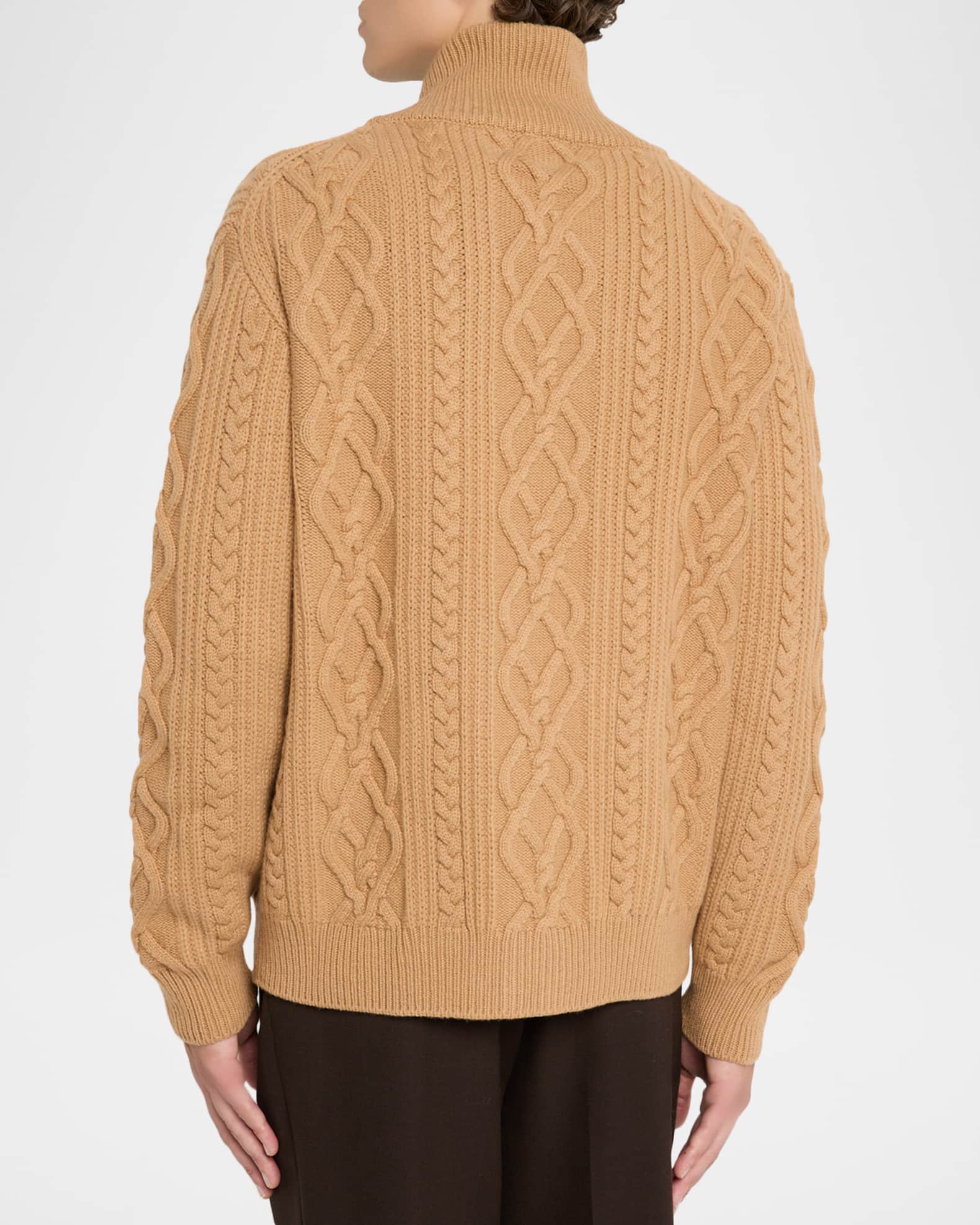 Bergdorf Goodman Men's Cable Knit Shawl Cardigan | Neiman Marcus