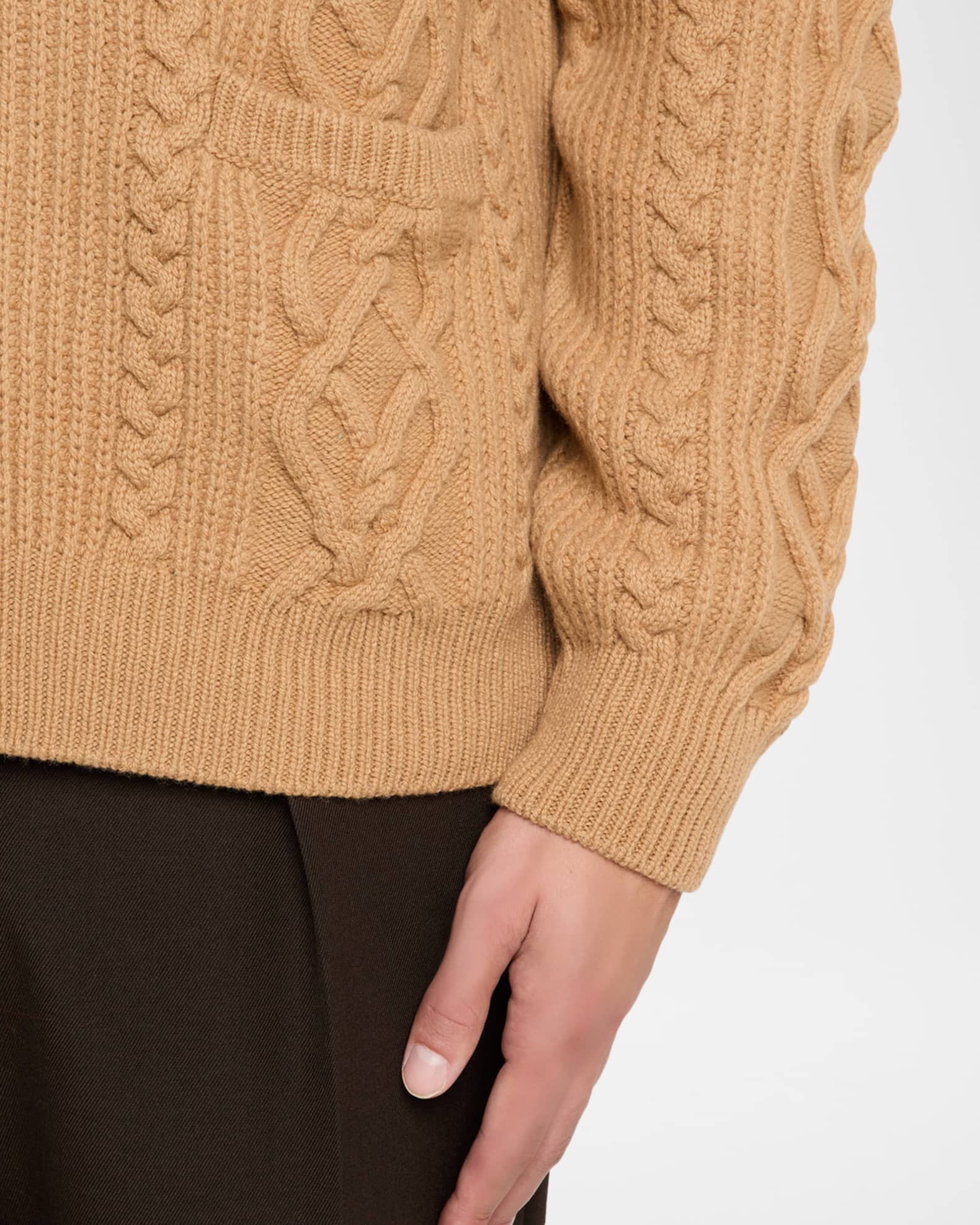 Bergdorf Goodman Men's Cable Knit Shawl Cardigan | Neiman Marcus