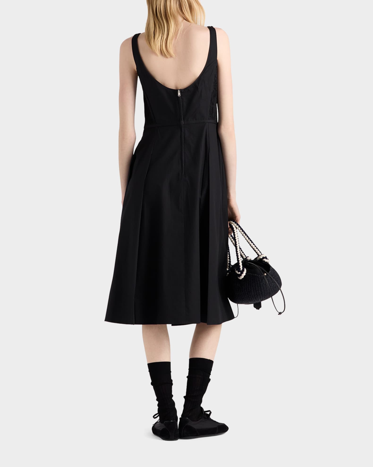 Prada Fit-and-Flare Sleeveless Dress | Neiman Marcus