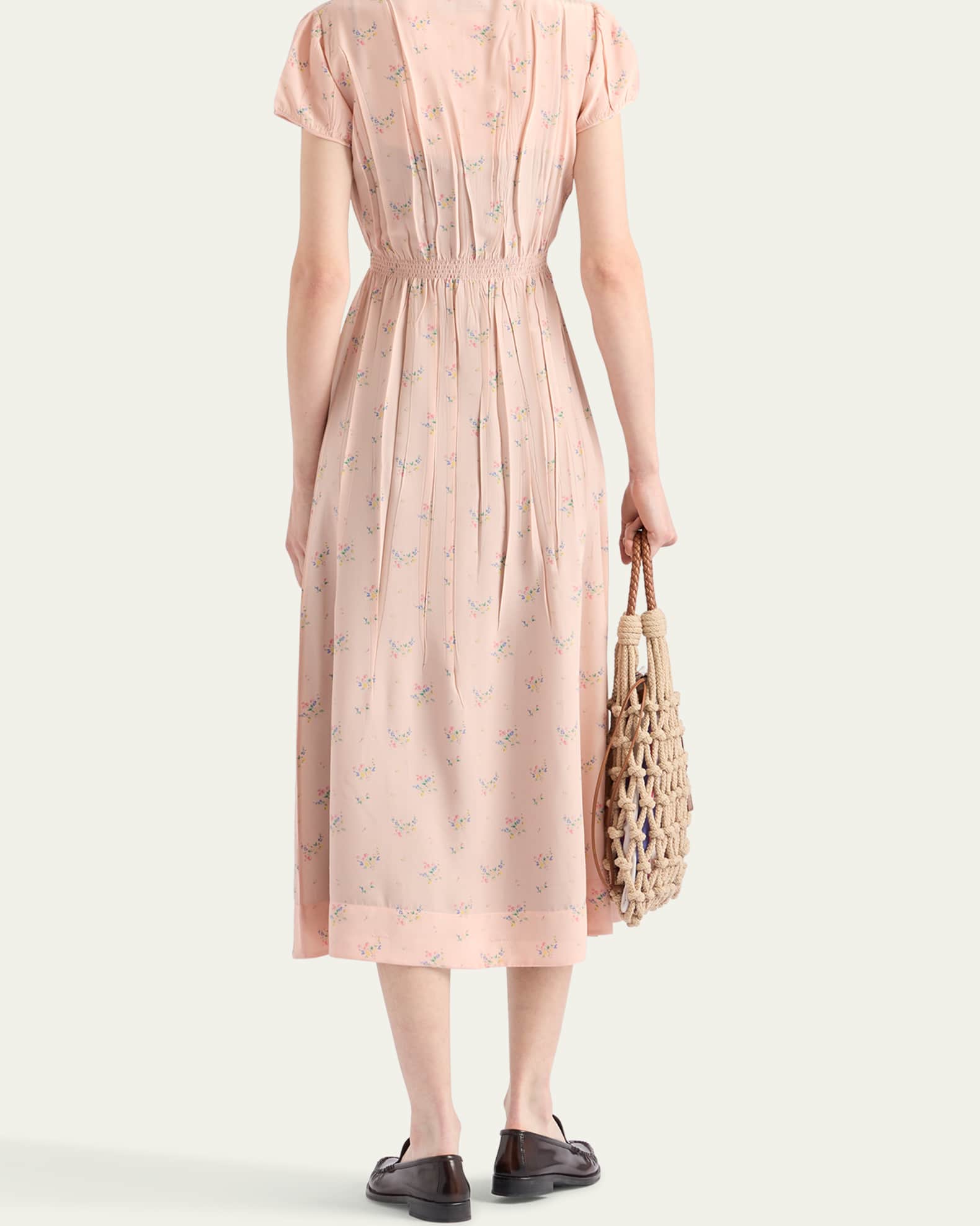 ワンピース PRADA FW25 Cream silk dress (23901SWMO11MY F0304) Ivory Silk Dress | PRADA