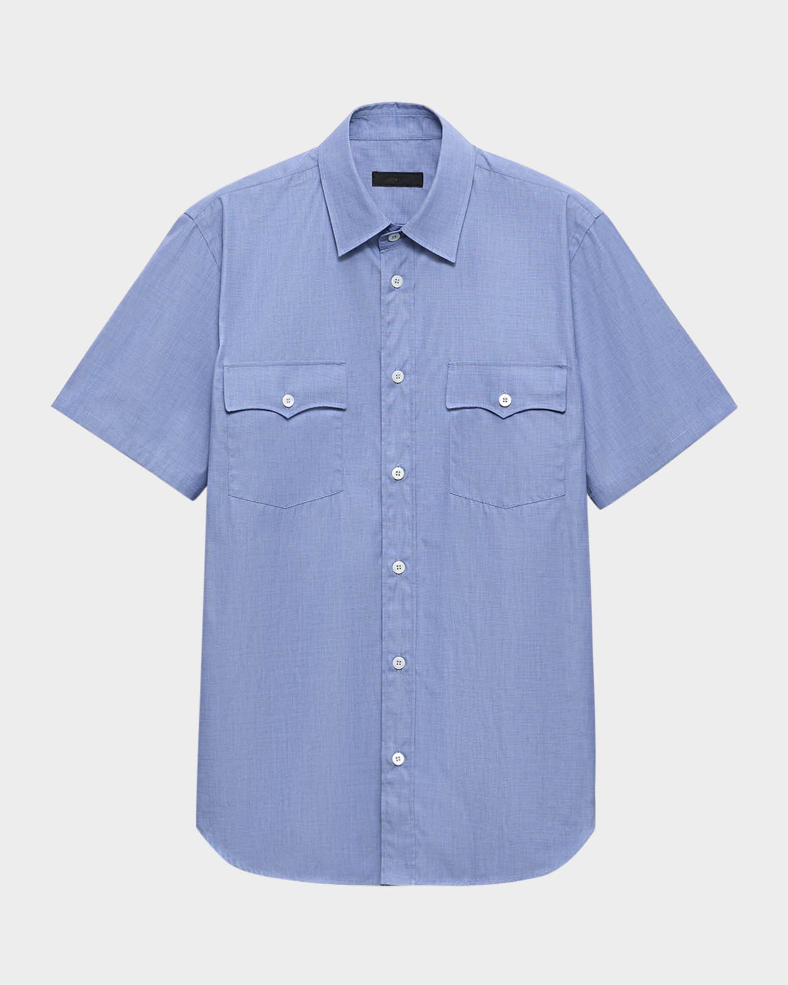 人気商品の再入荷情報をお届け！ Prada Men's Marcus Neiman | Shirt Cotton Short-Sleeved トップス
