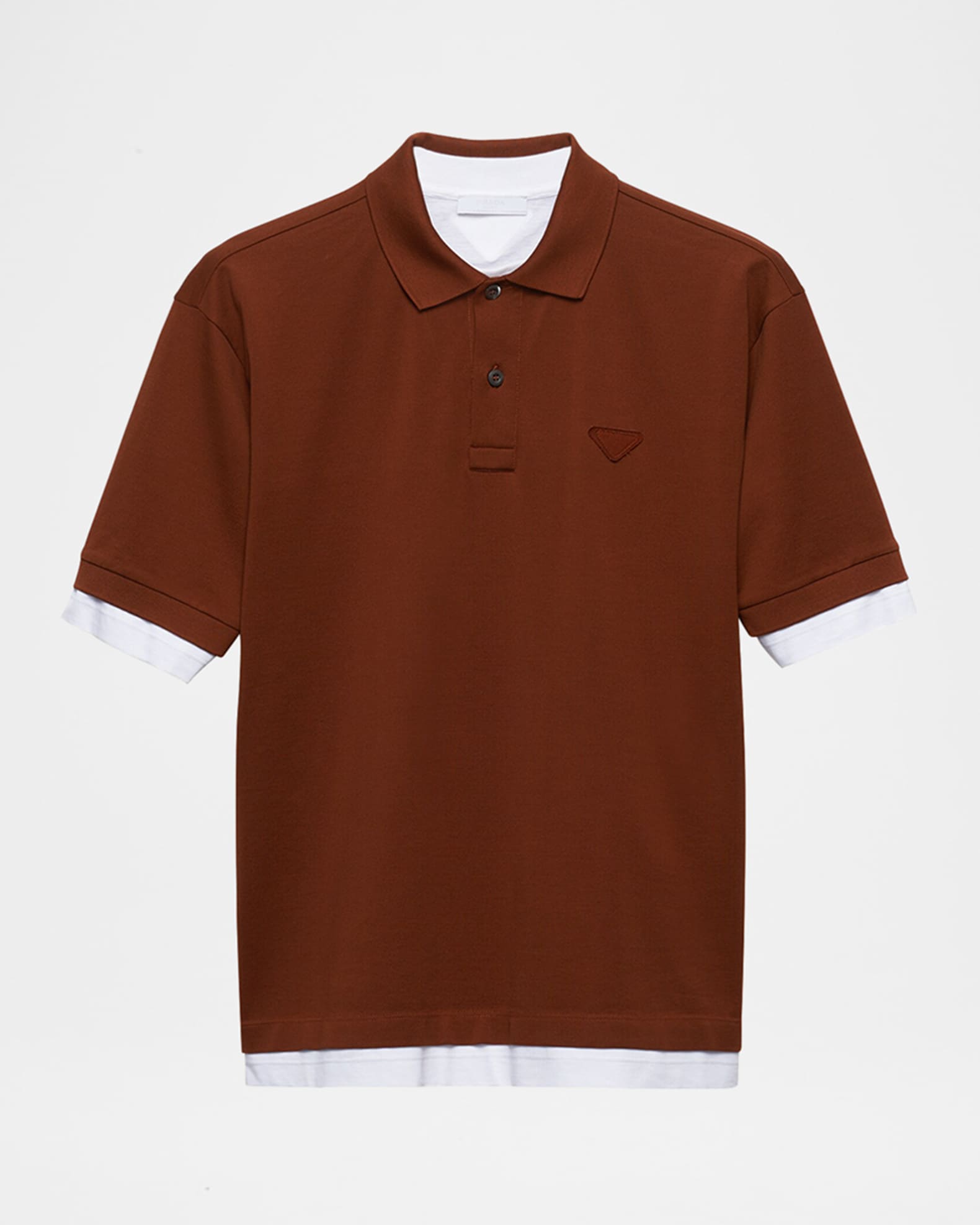 Prada Men's Double-Layer Polo Shirt | Neiman Marcus