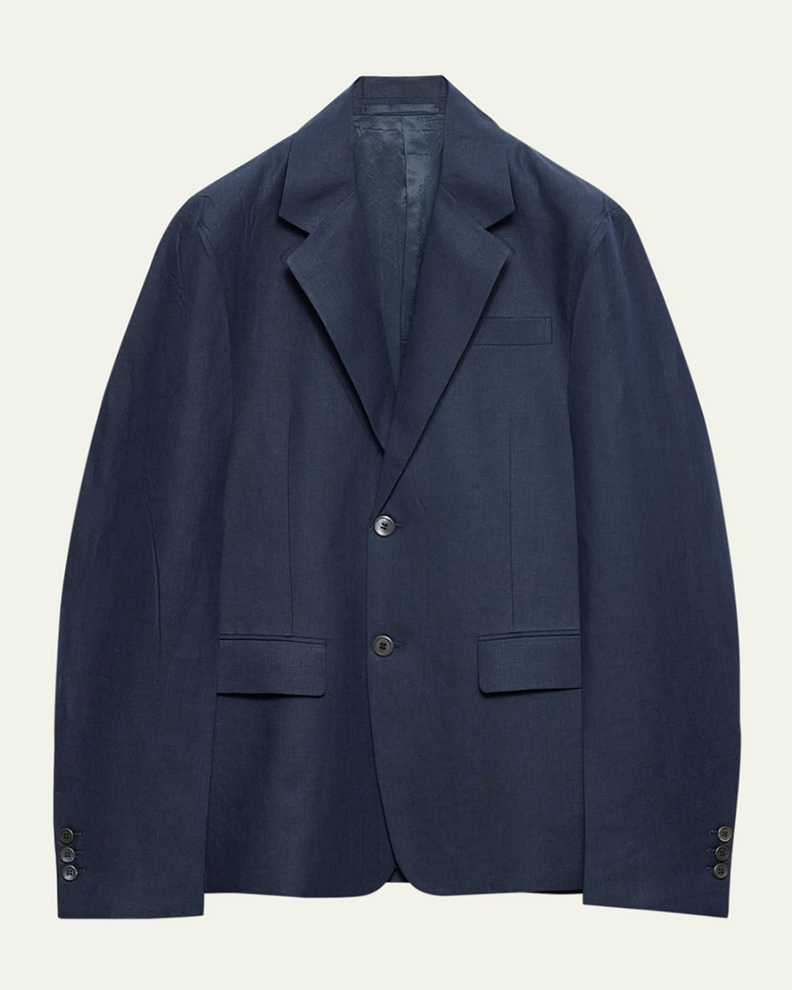 Prada Men's Linen Single-Breasted Blazer | Neiman Marcus
