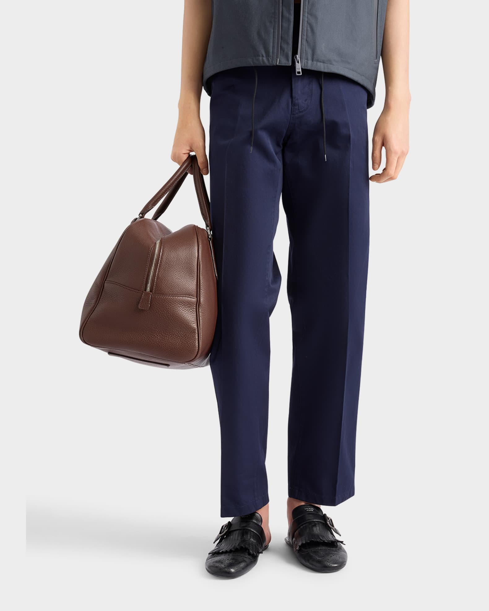Prada Men's Light Cotton Chino Pants | Neiman Marcus