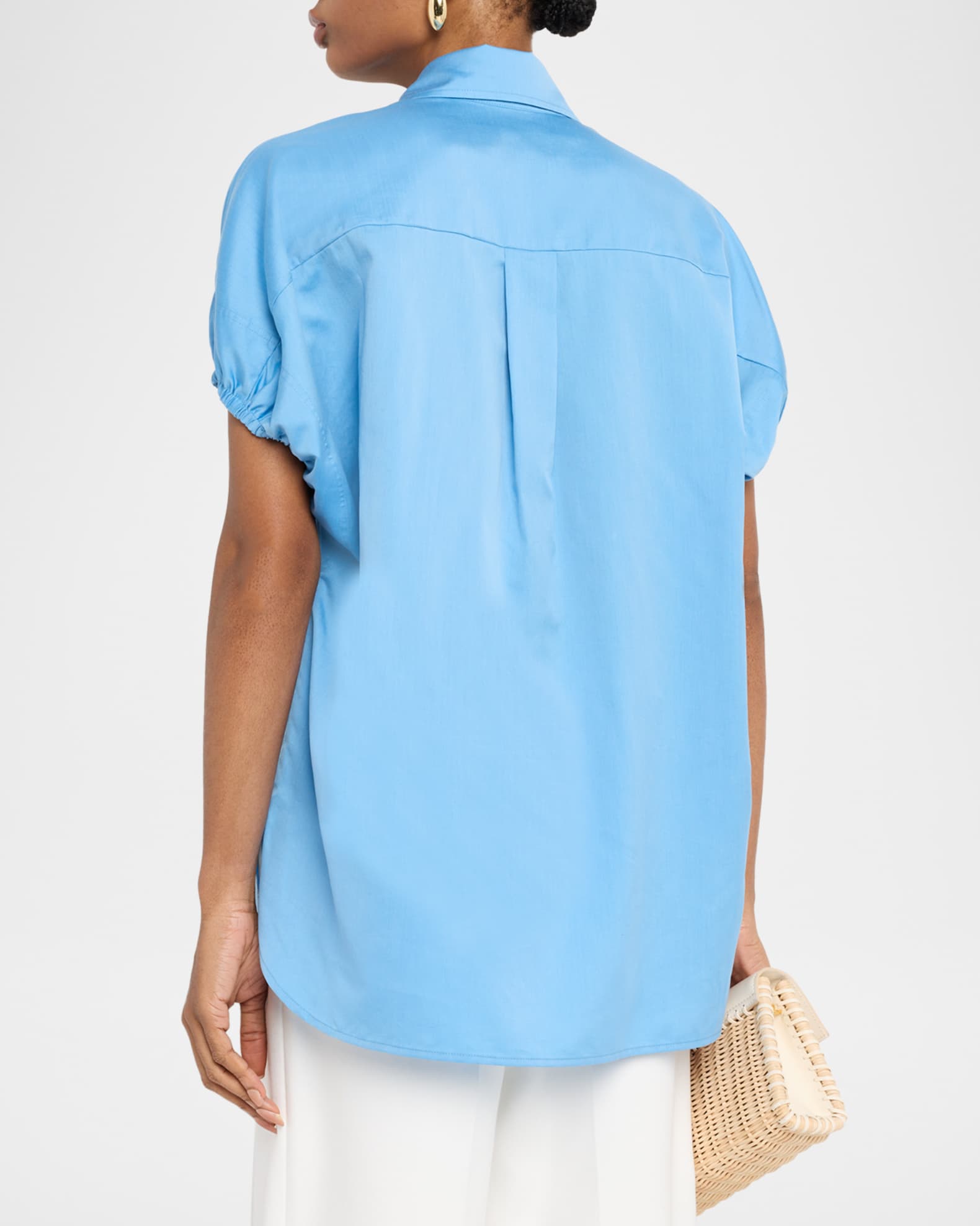 CALLAS Milano Lecce Cap-Sleeve Shirt | Neiman Marcus