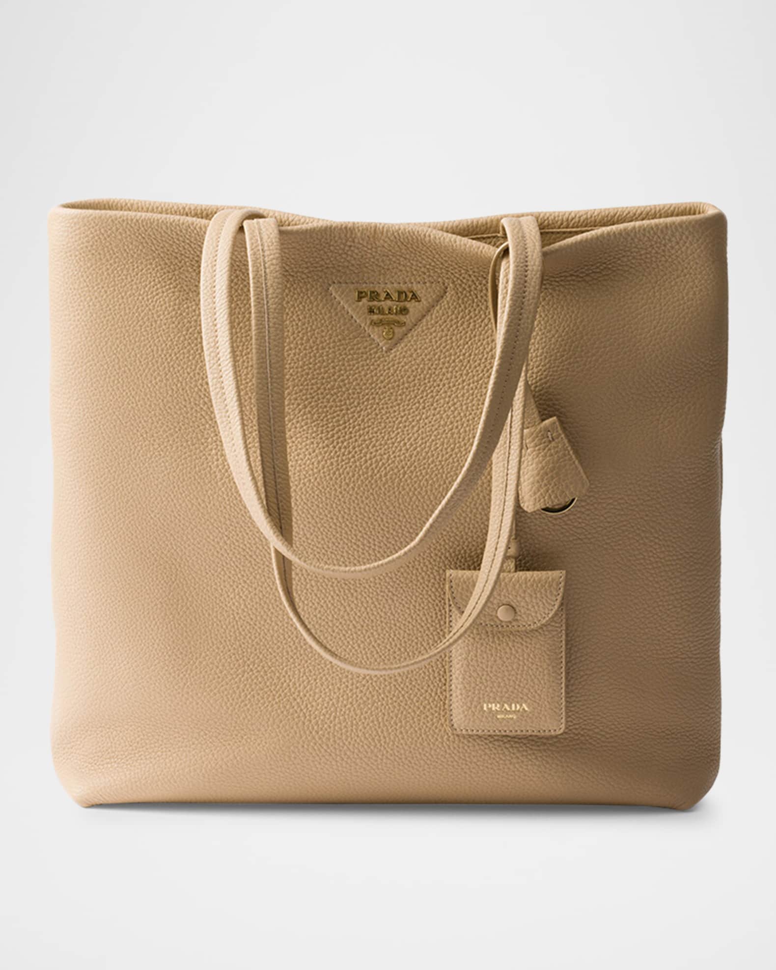 Prada Large Leather Tote Bag | Neiman Marcus