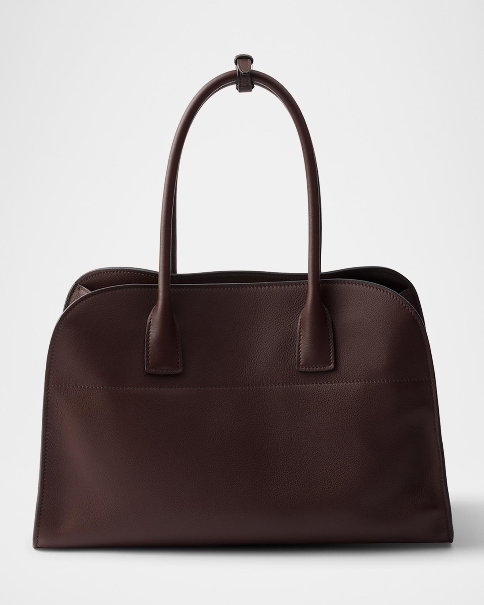 Soft Grain Leather Top-Handle Bag | Neiman Marcus