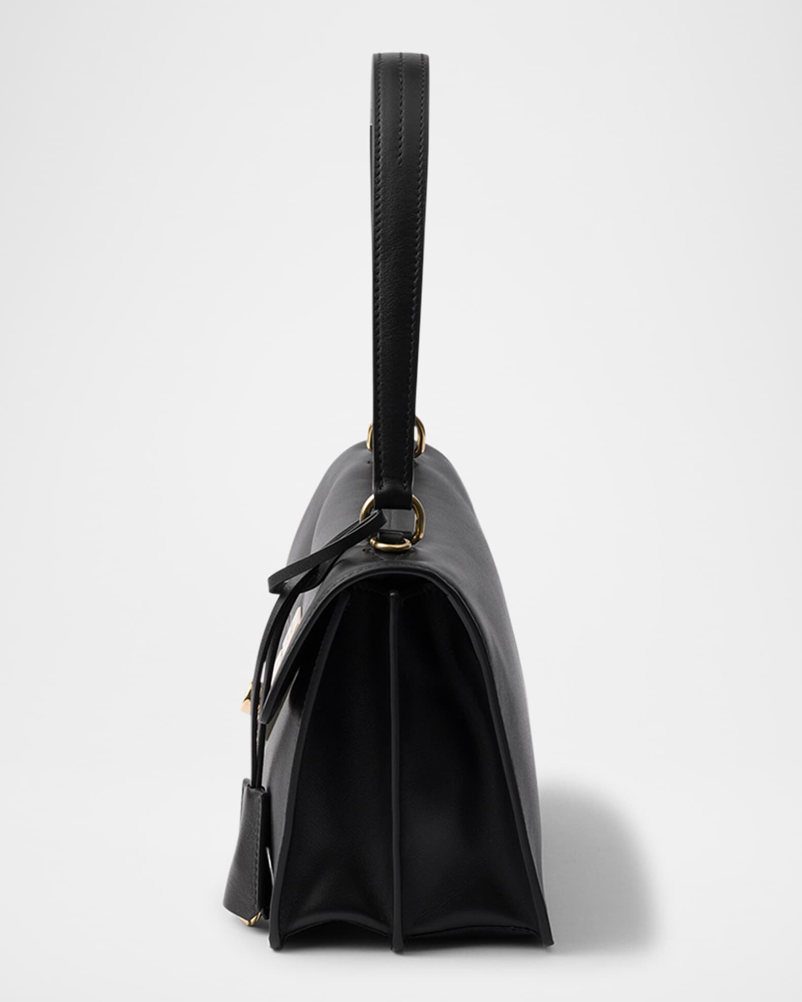 Prada Soft Sound Small Leather Shoulder Bag with Charms