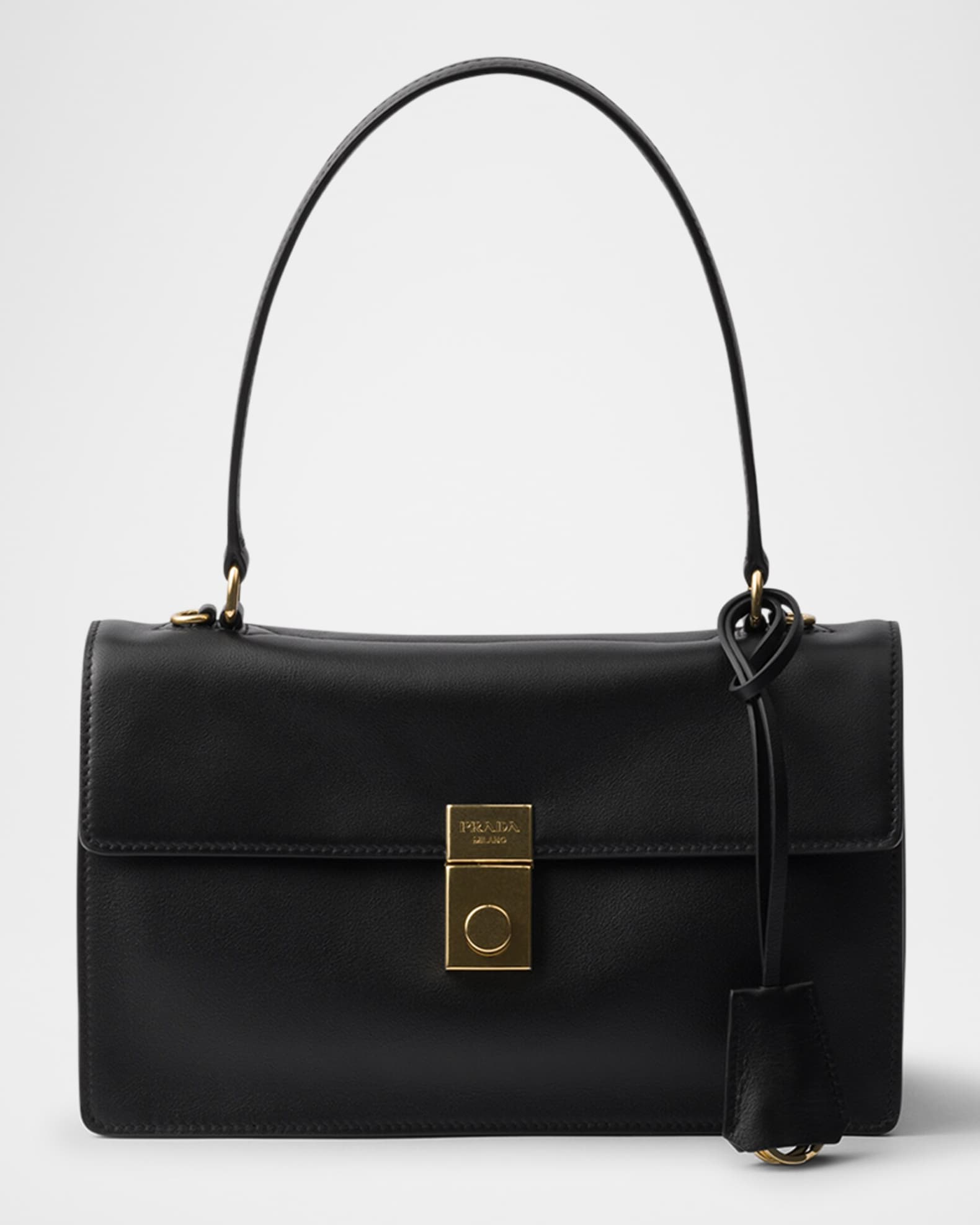 Prada Soft Sound Medium Leather Shoulder Bag | Neiman Marcus