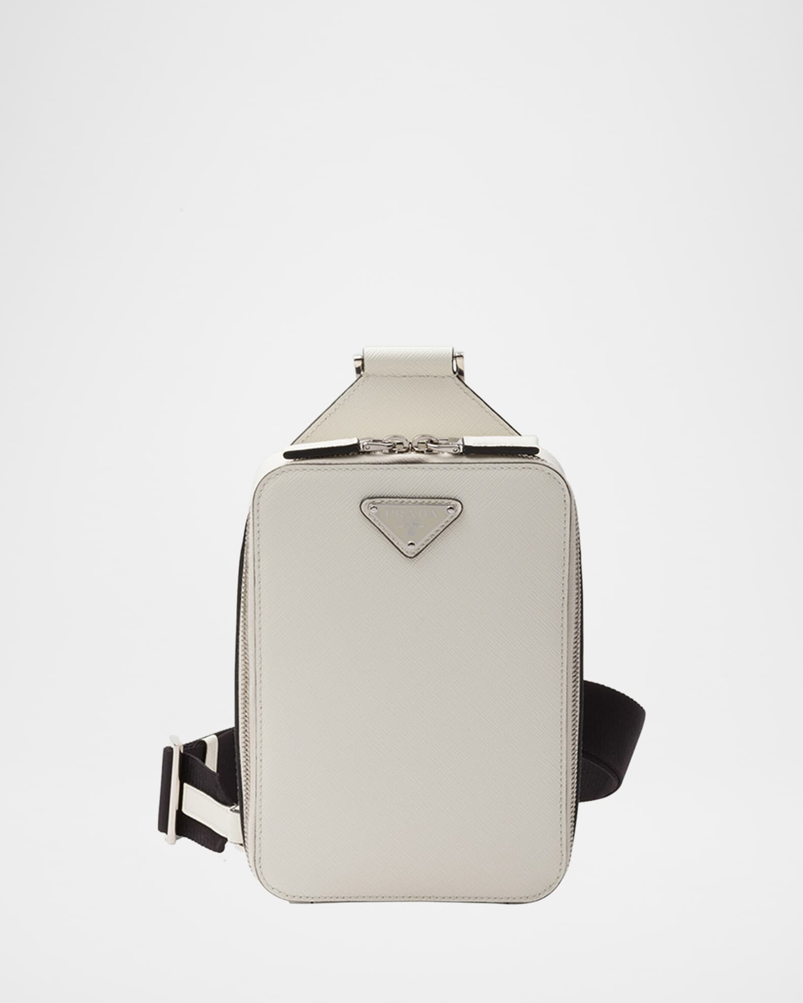 Prada Brique Saffiano Leather Crossbody Bag | Neiman Marcus