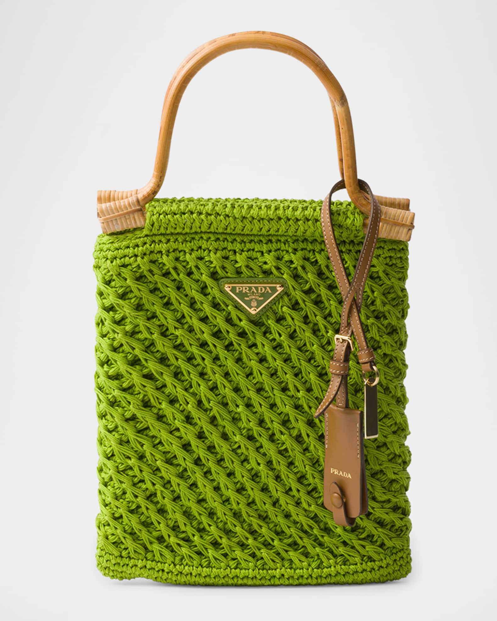 PRADA＊Cotton crochet mini-handbag クロッシェバッグ＊送料込 Prada Cotton Crochet Mini Top Handle Bag | Saks Fifth Avenue