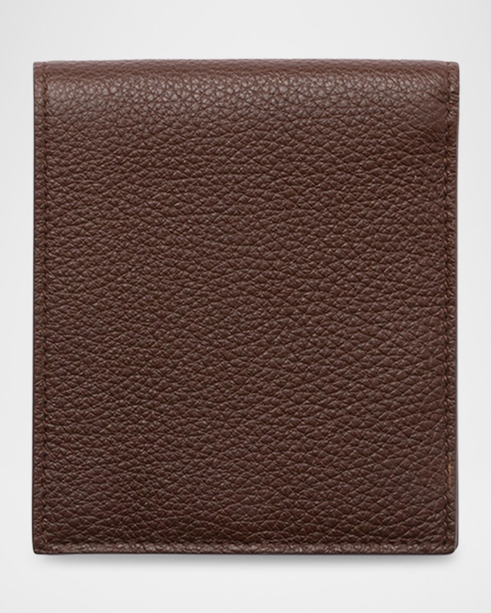 Prada Men's Vitello Daino Triangolo Leather Bifold Wallet | Neiman