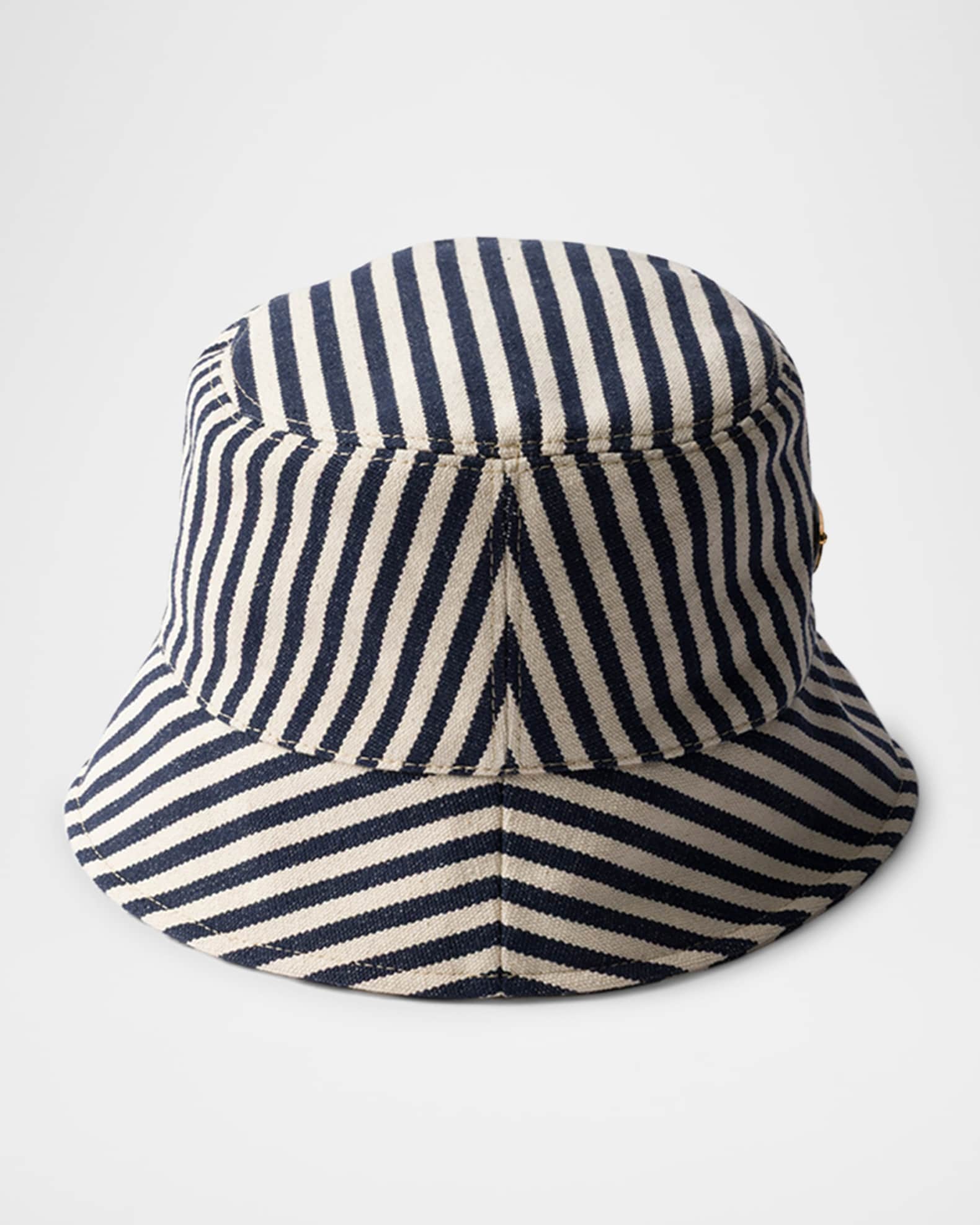 ハット Prada Printed Cotton Bucket Hat Prada Striped Bucket Hat | Neiman Marcus