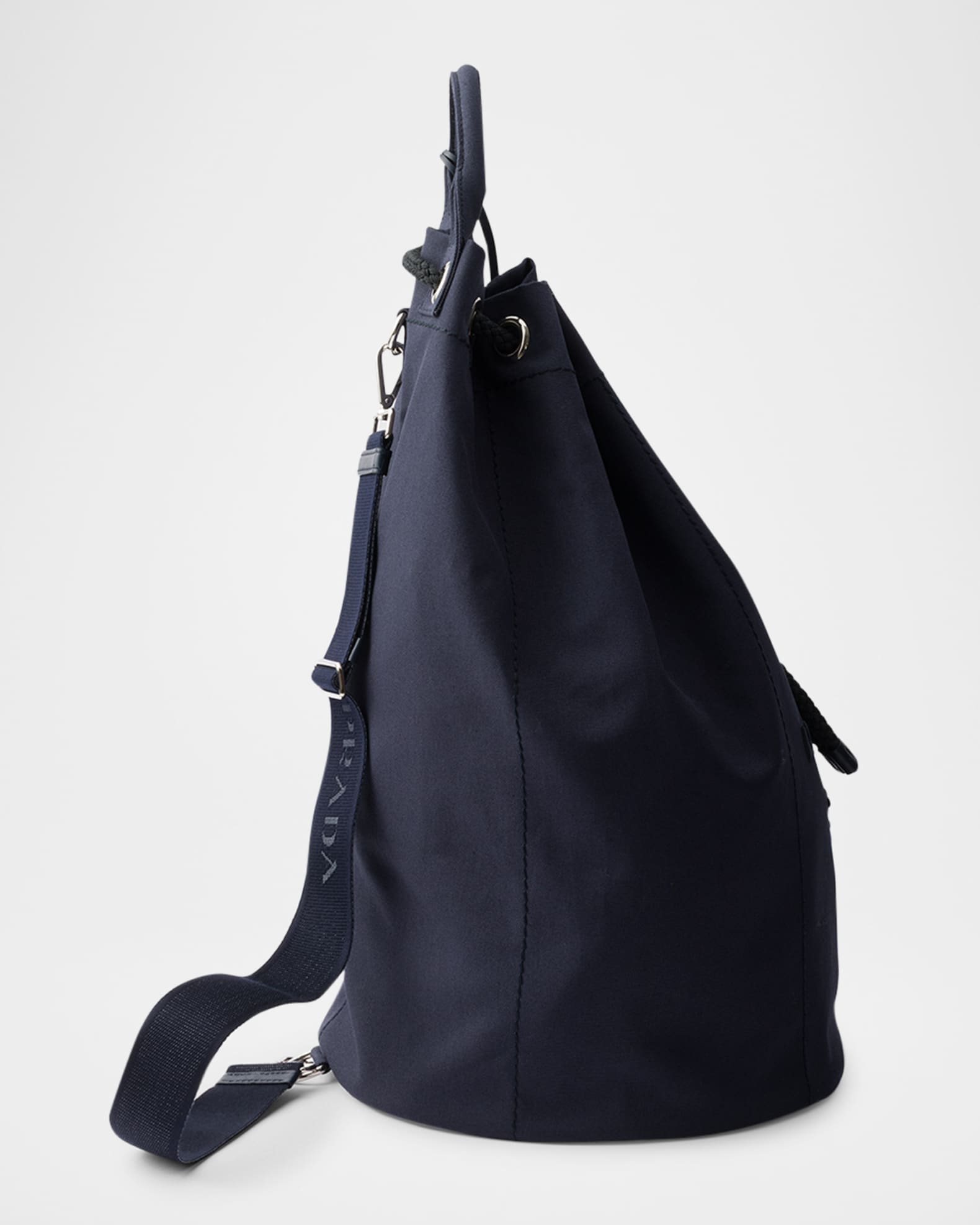 Prada Men's Canvas Drawstring Duffle Bag | Neiman Marcus