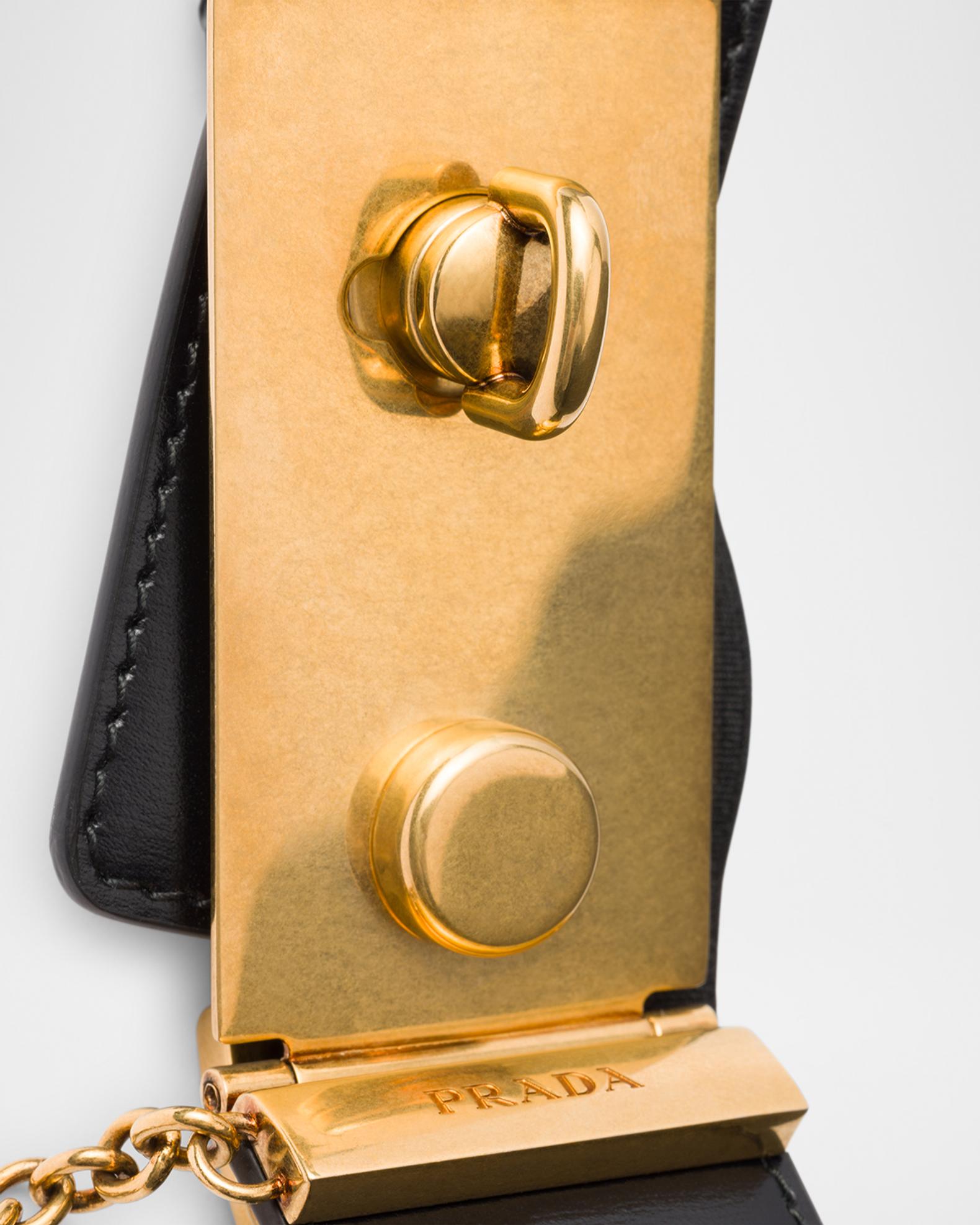 Prada Chain Buckle Leather Belt | Neiman Marcus display picture 2