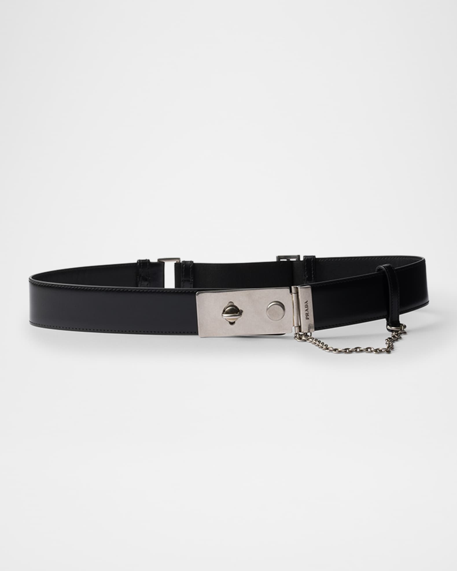 【関税＆送料込み】Prada Buckle-Fastened Leather Belt Prada Chain Buckle Leather Belt | Neiman Marcus