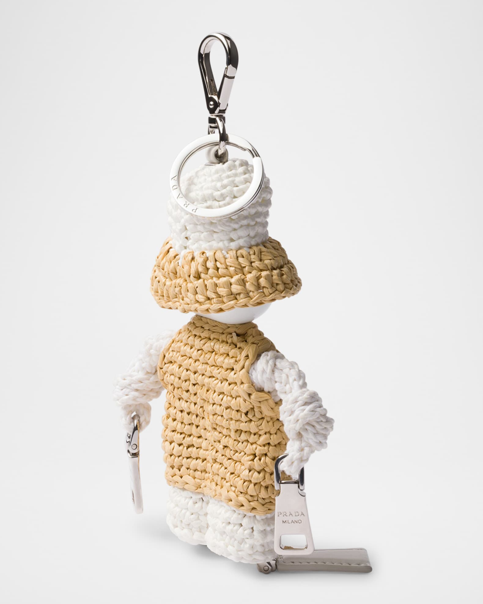【関税込み】prada Soft Robot' bag pendant Prada Soft Robot Raffia-Effect Bag Pendant | Neiman Marcus
